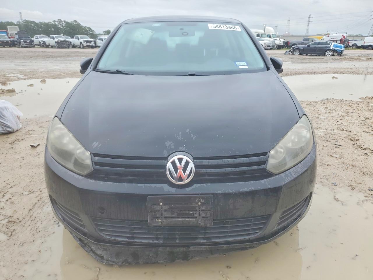 2012 Volkswagen Golf Black vin: WVWAB7AJ6CW247989