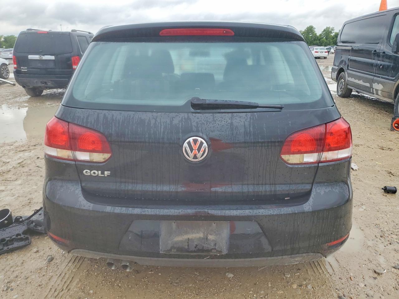2012 Volkswagen Golf Black vin: WVWAB7AJ6CW247989