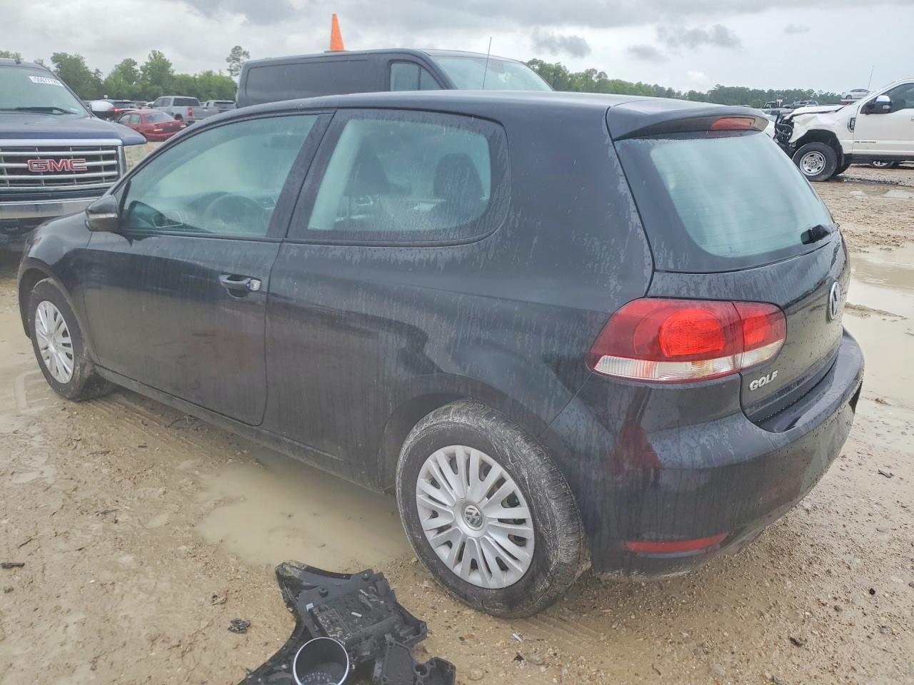 2012 Volkswagen Golf Black vin: WVWAB7AJ6CW247989
