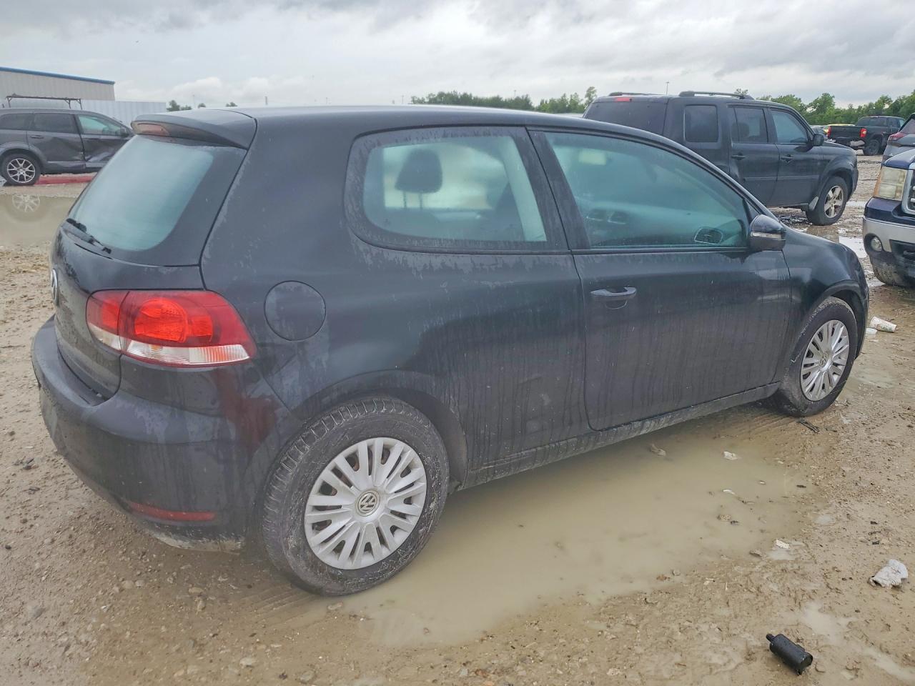 2012 Volkswagen Golf Black vin: WVWAB7AJ6CW247989