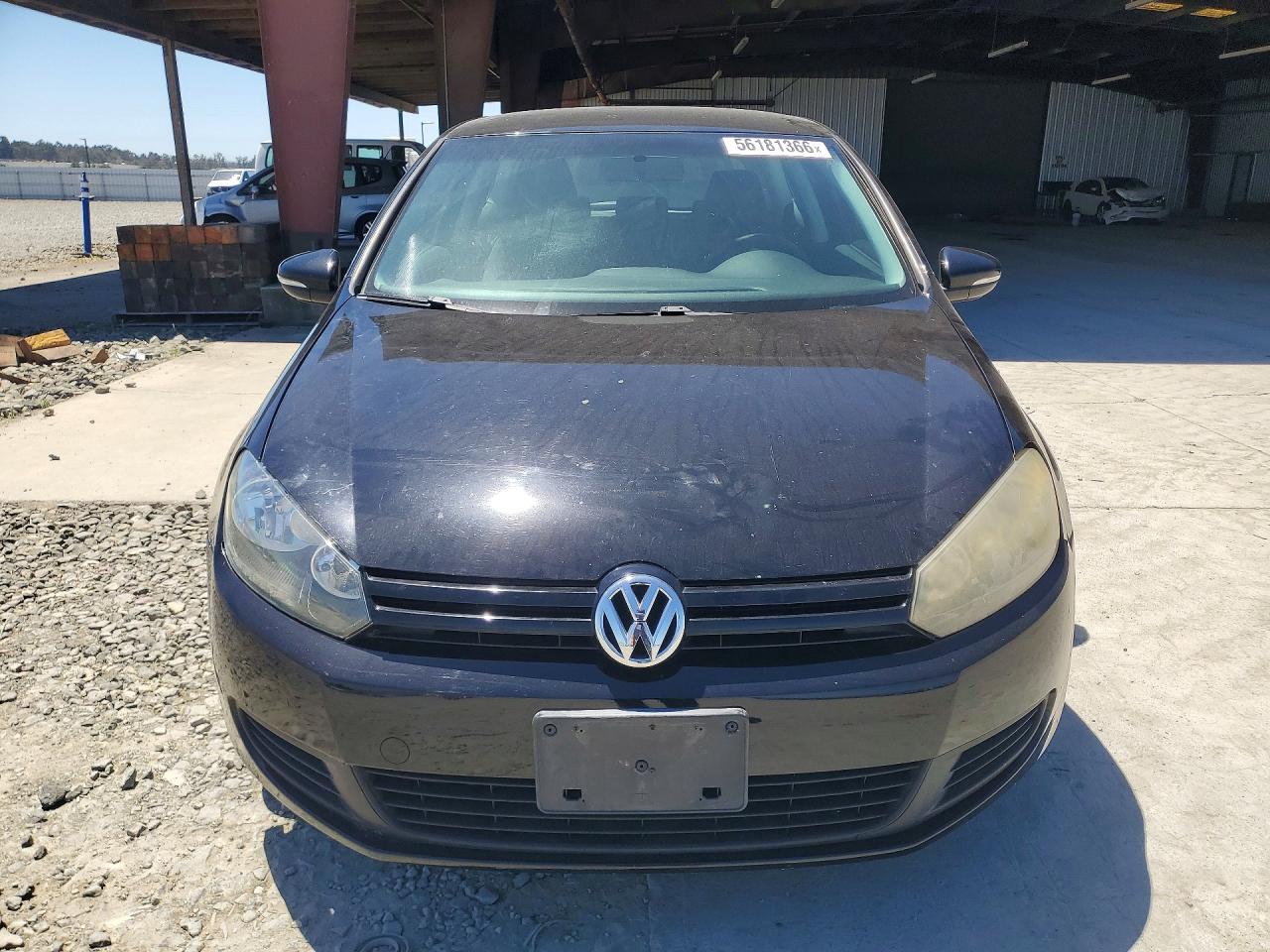 2010 Volkswagen Golf Черный vin: WVWAB7AJXAW094692