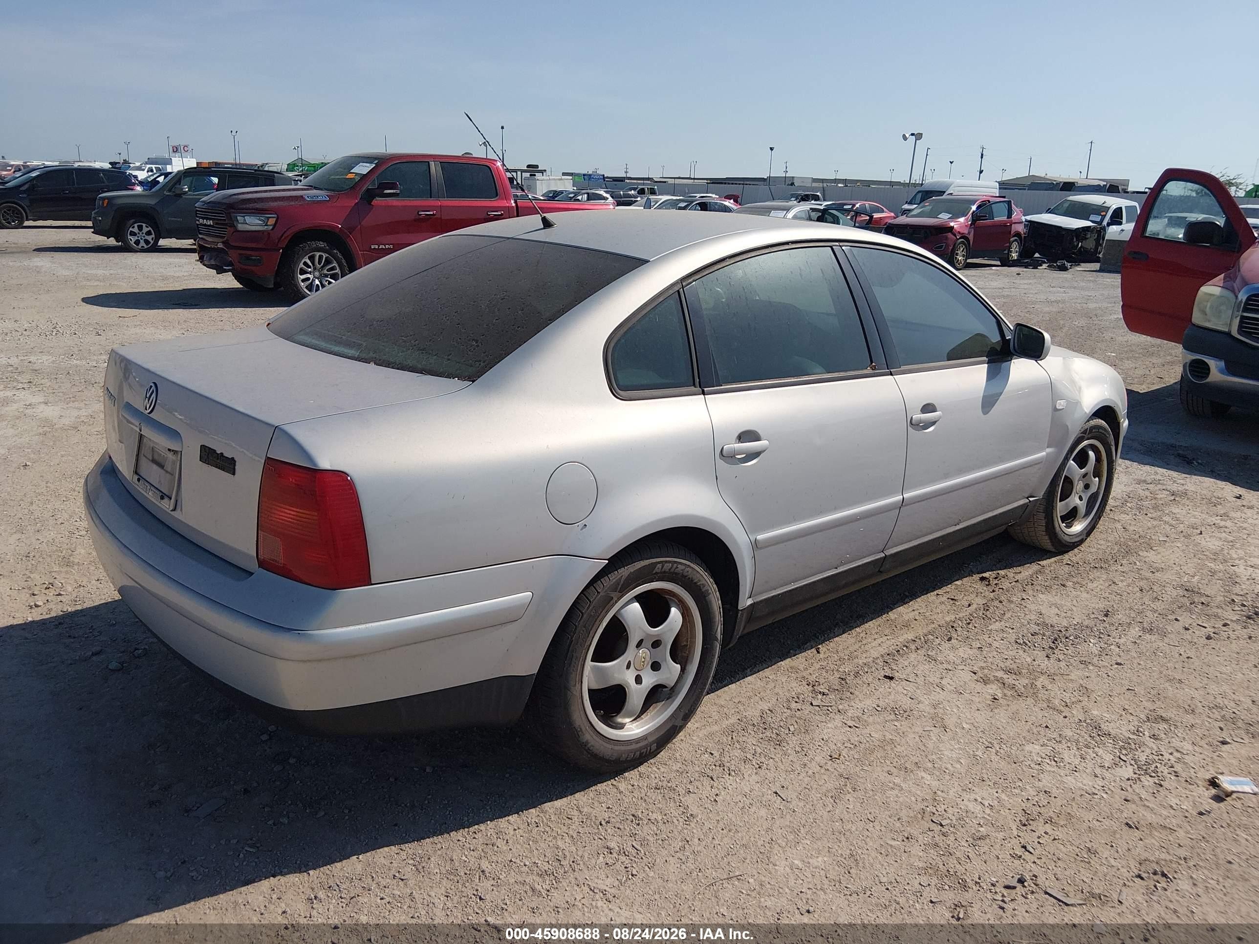 2001 Volkswagen Passat Gls Silver vin: WVWAC63B41P016996