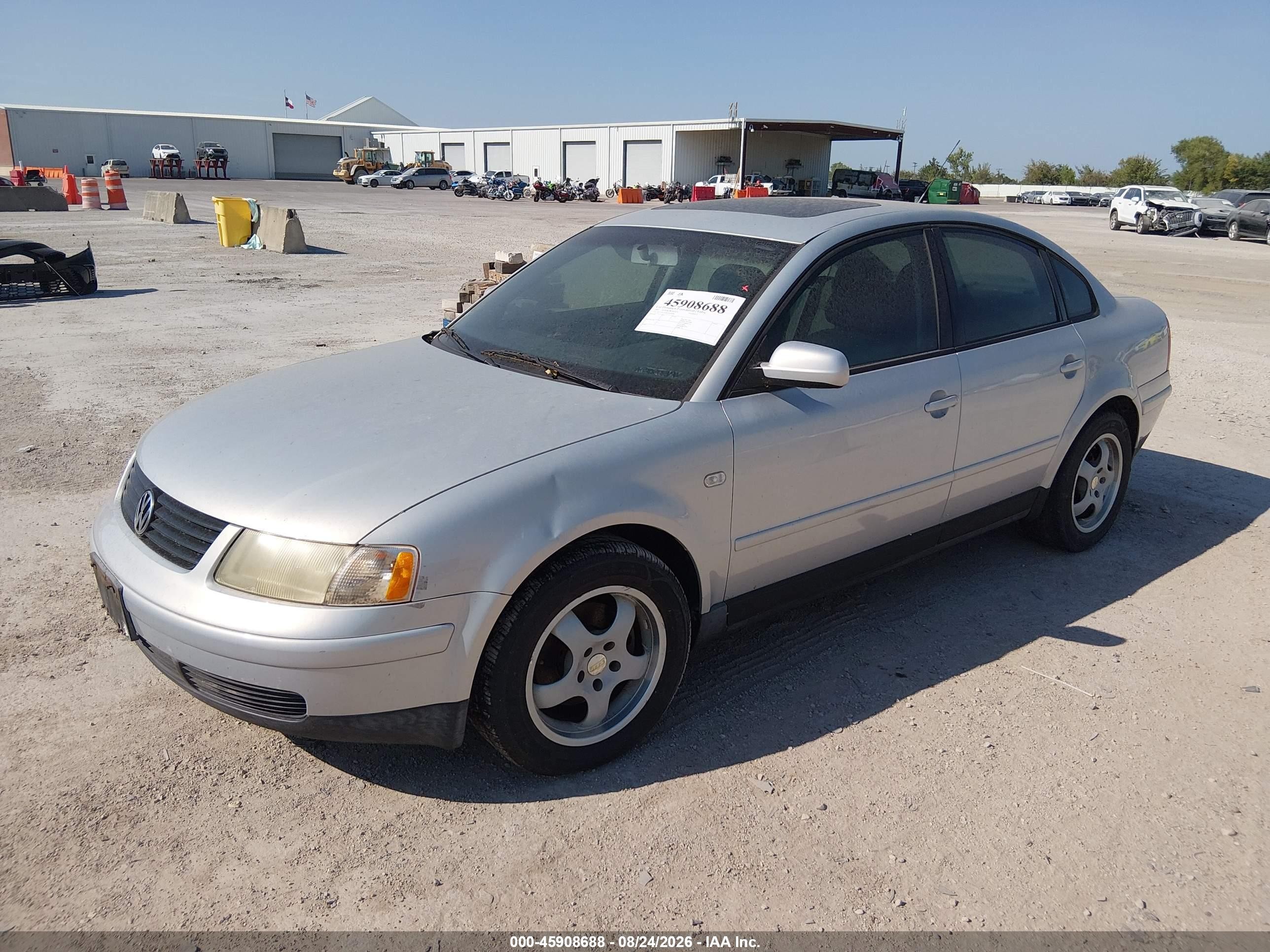 2001 Volkswagen Passat Gls Silver vin: WVWAC63B41P016996