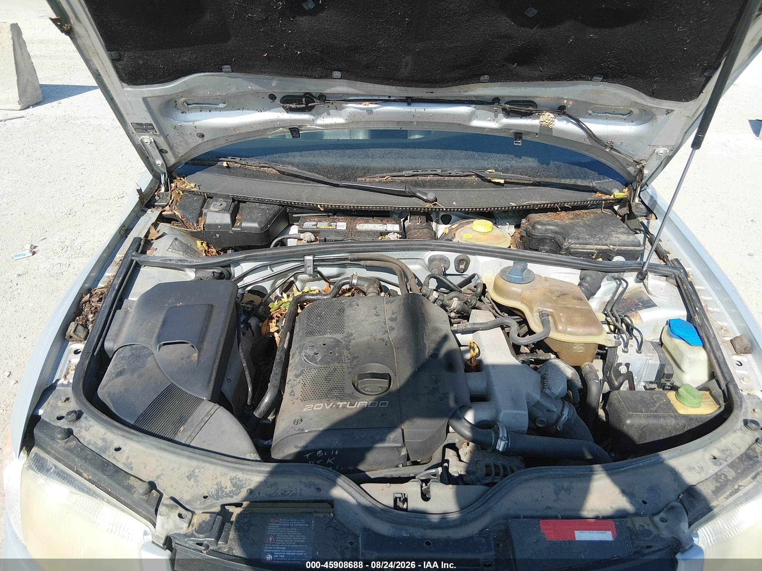 2001 Volkswagen Passat Gls Silver vin: WVWAC63B41P016996