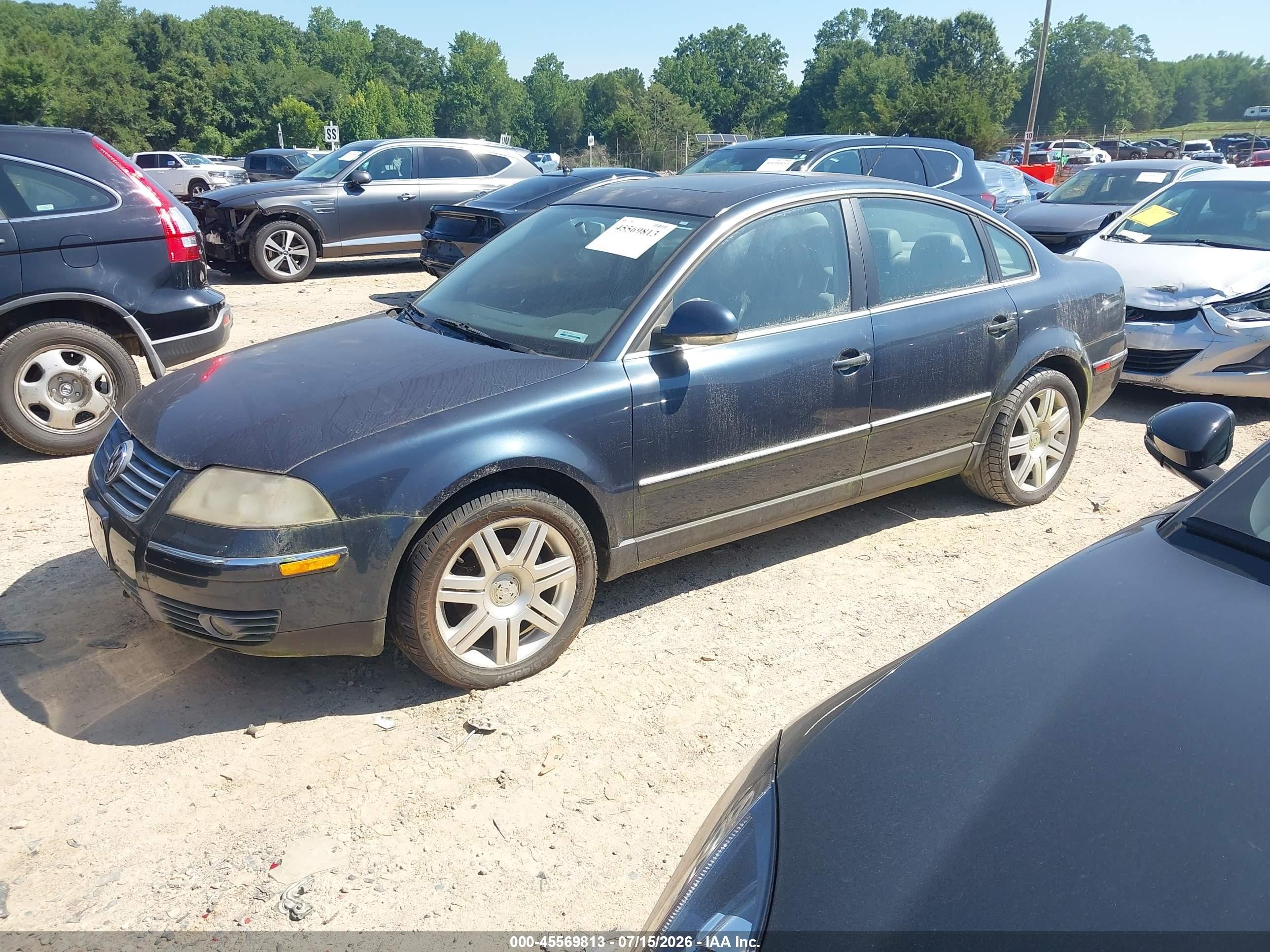 2005 Volkswagen Passat Gls 1.8t Blue vin: WVWAD63B25E045296