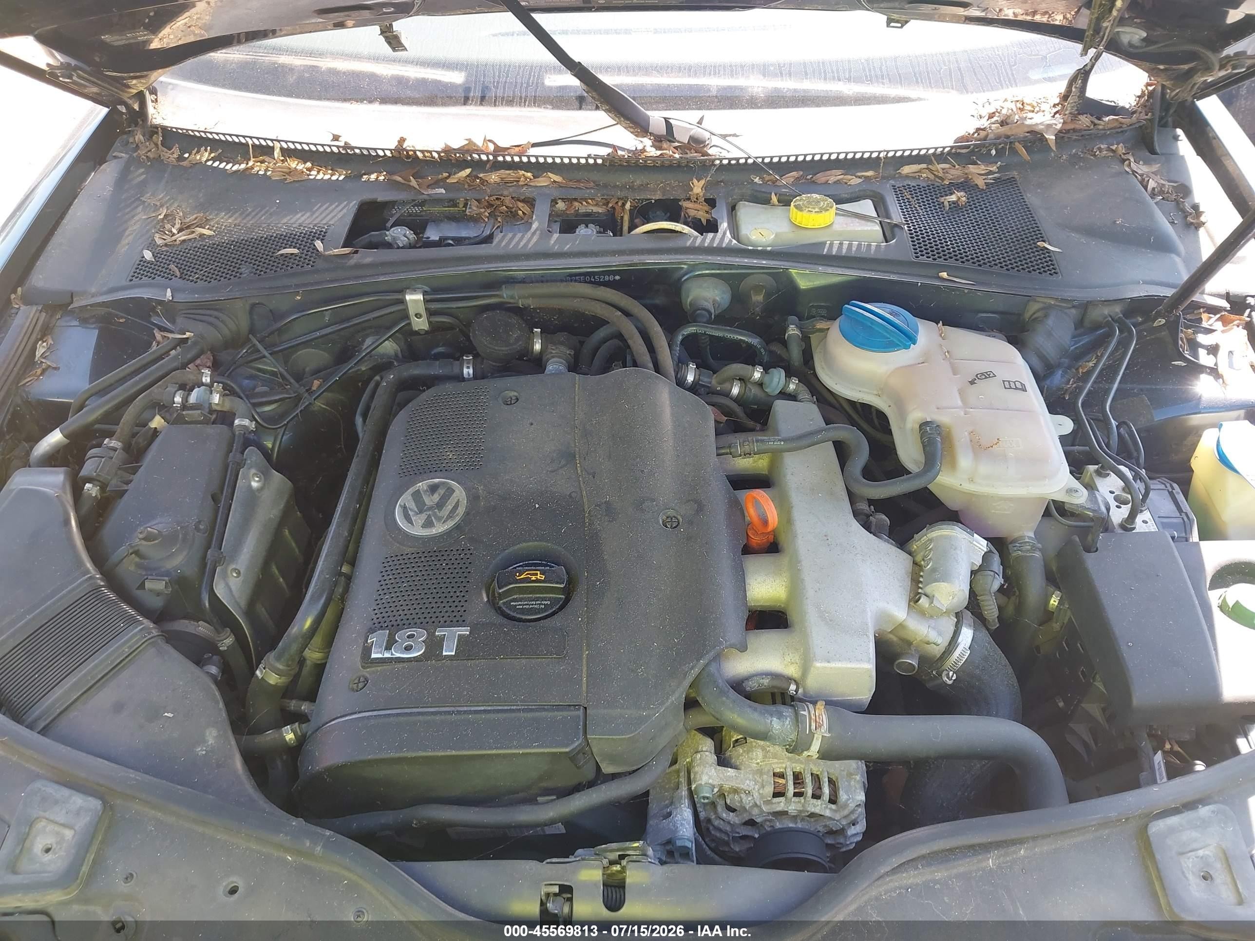 2005 Volkswagen Passat Gls 1.8t Blue vin: WVWAD63B25E045296