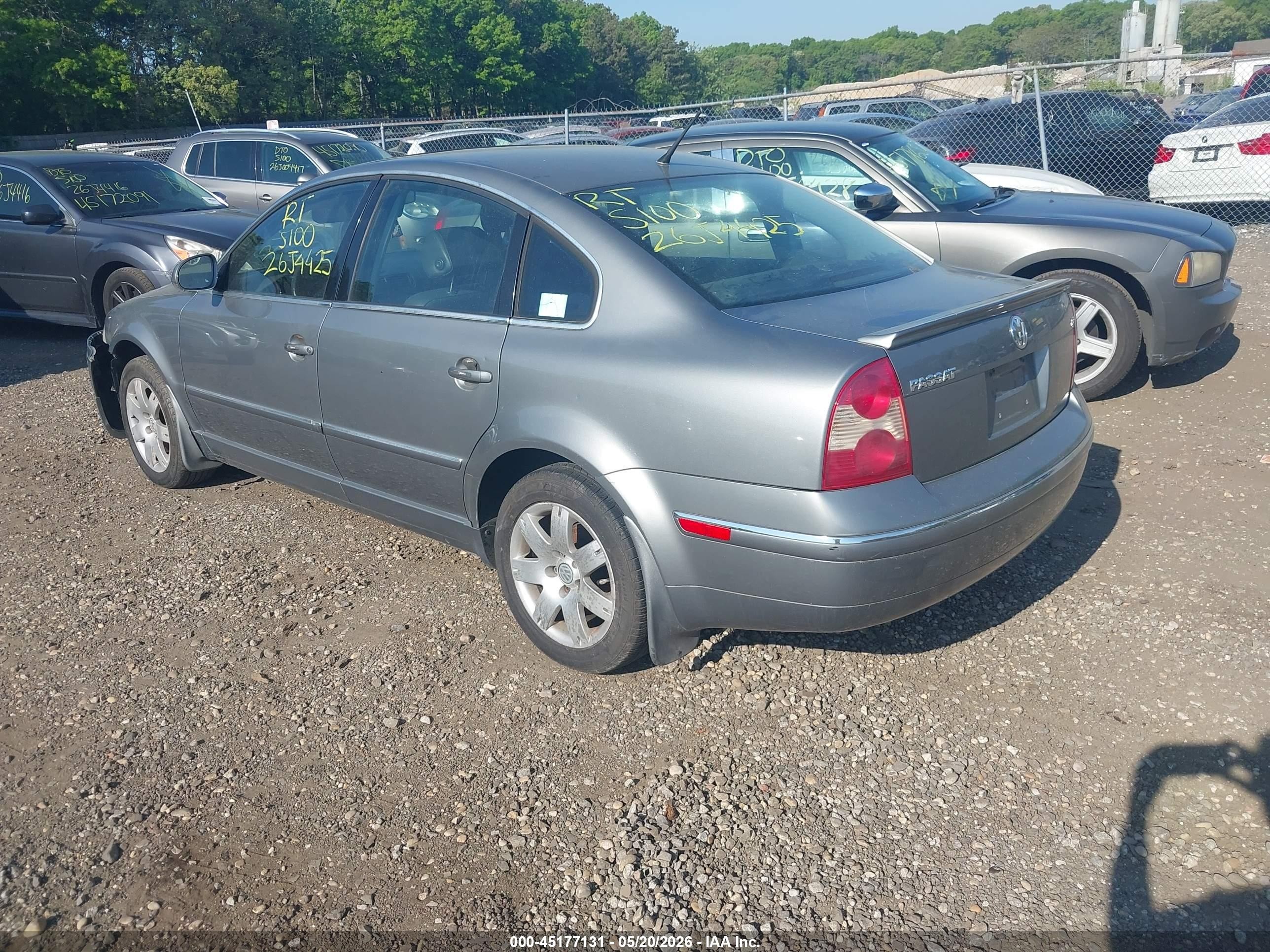 2005 Volkswagen Passat Gls 1.8t Gray vin: WVWAD63B55P002897