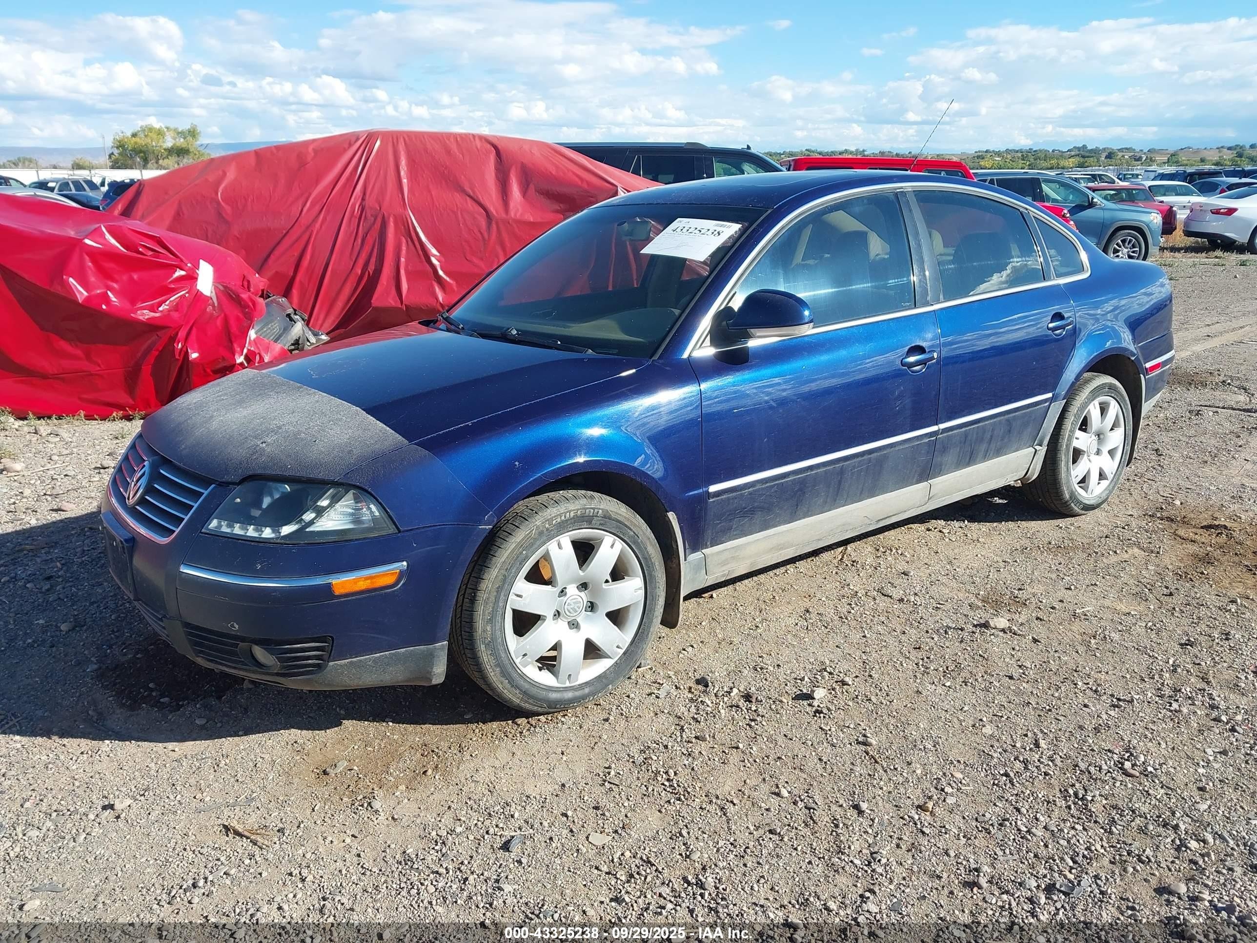 2005 Volkswagen Passat Gls Tdi Blue vin: WVWAE63B75P051399
