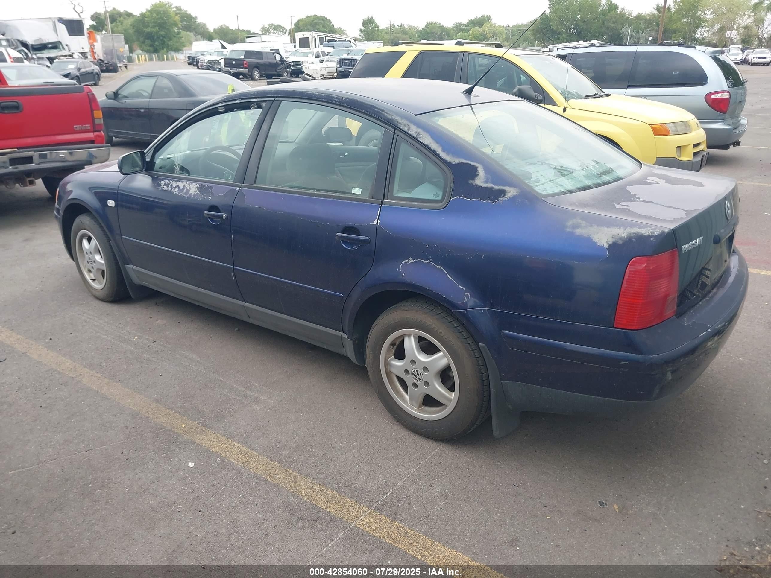 2001 Volkswagen Passat Gls V6 Blue vin: WVWAH63B61P027046