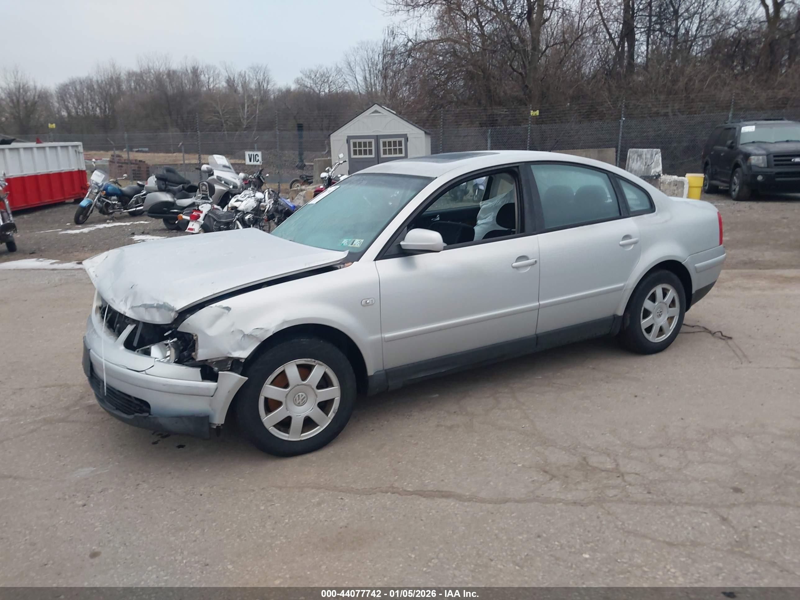2001 Volkswagen Passat Gls V6 Silver vin: WVWAH63B91P014033