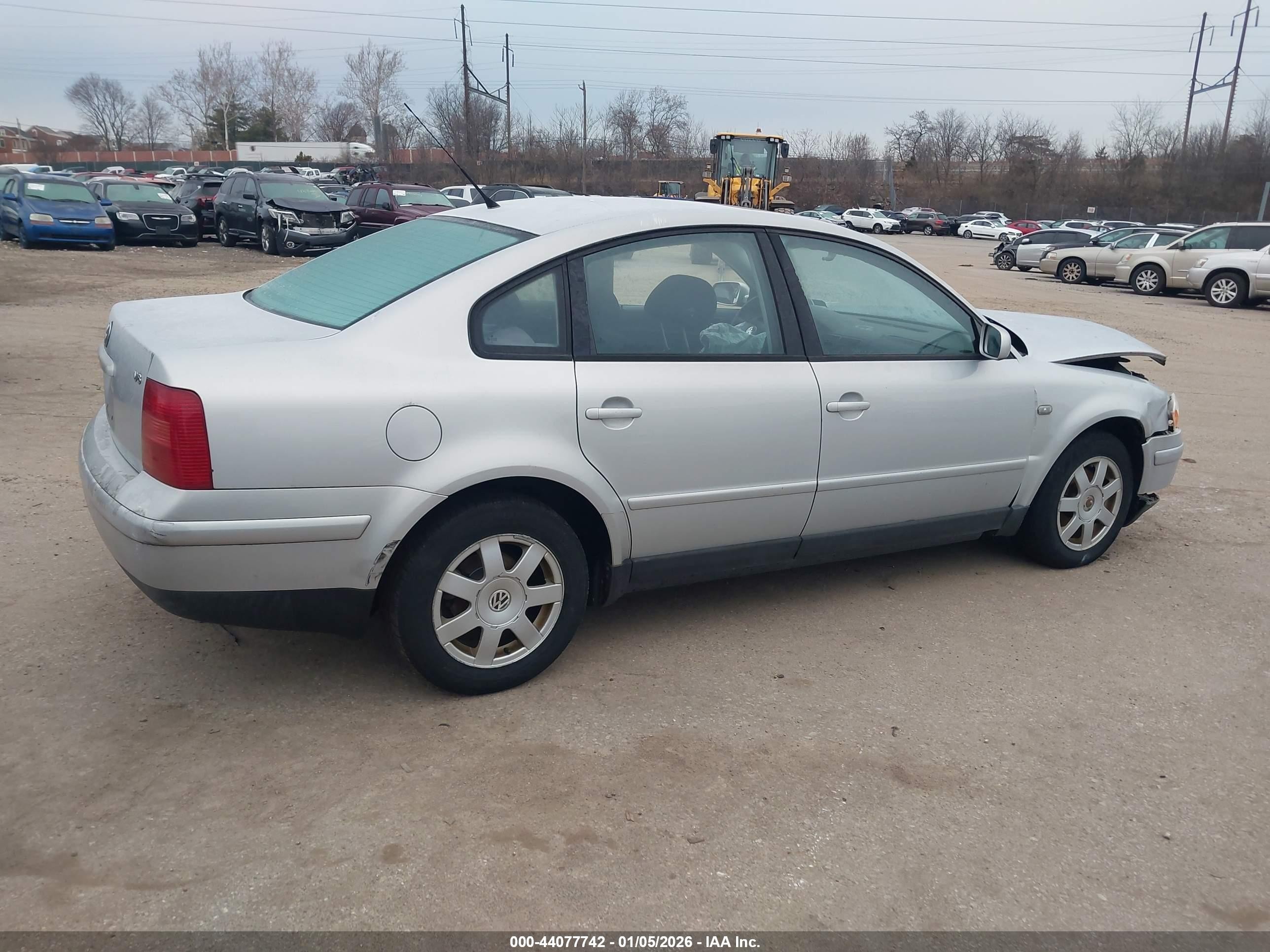2001 Volkswagen Passat Gls V6 Silver vin: WVWAH63B91P014033