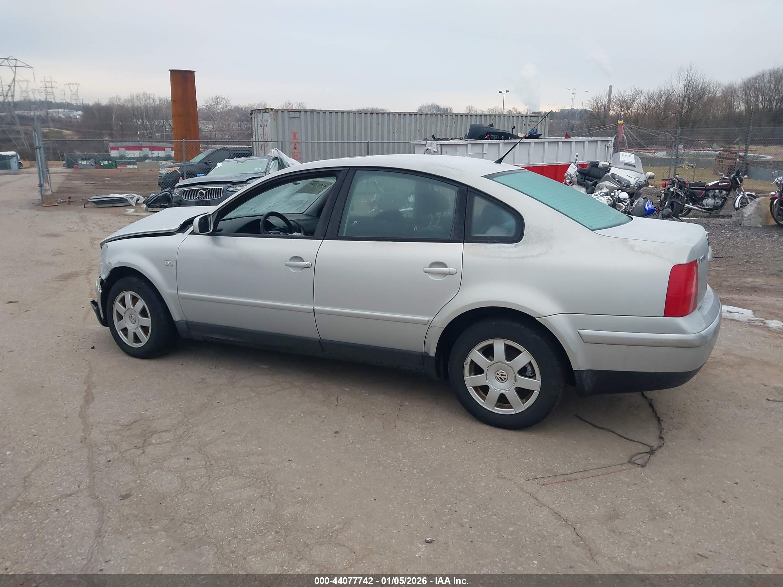 2001 Volkswagen Passat Gls V6 Silver vin: WVWAH63B91P014033