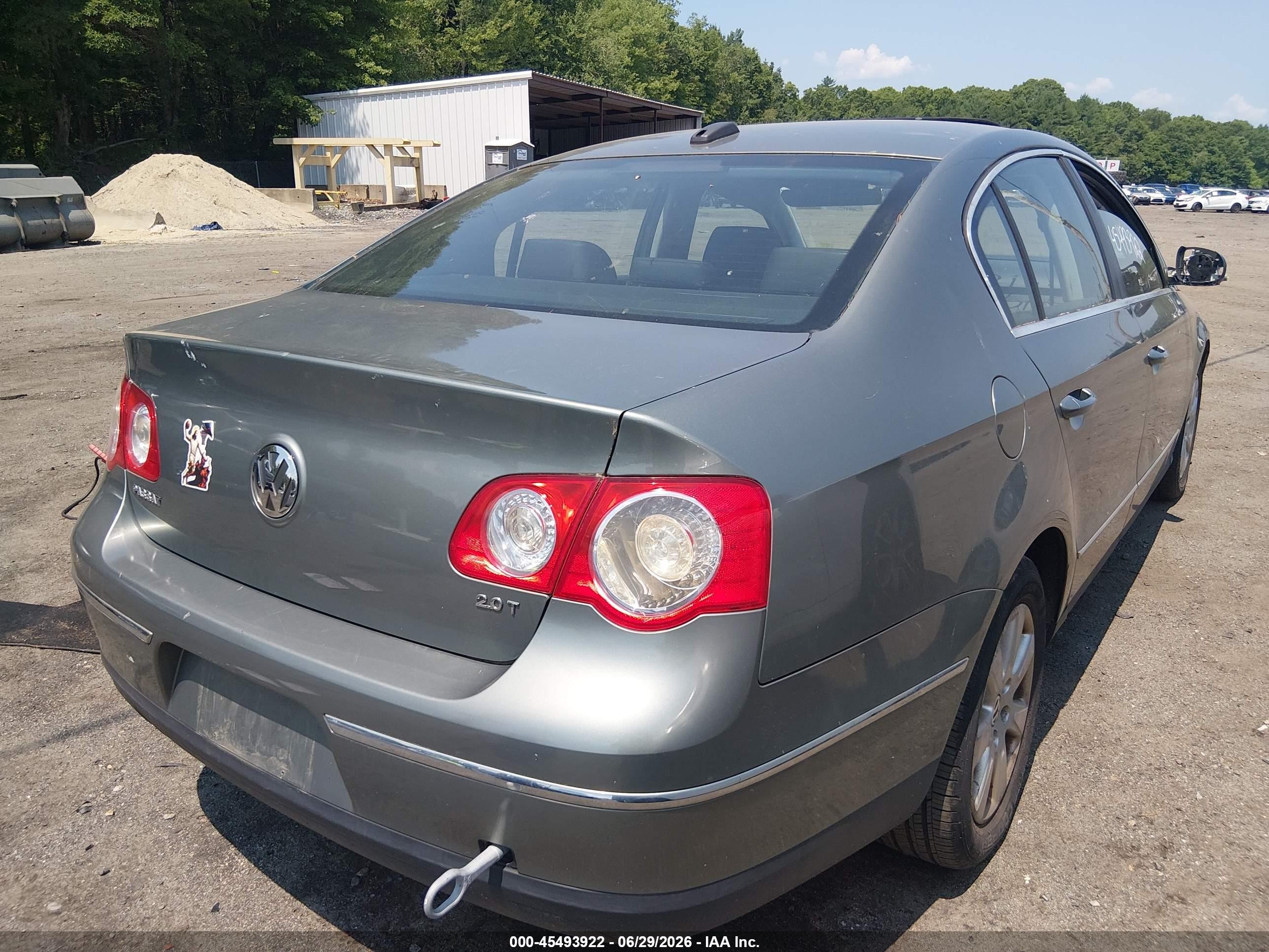 2006 Volkswagen Passat 2.0t Gray vin: WVWAK73C06P139896