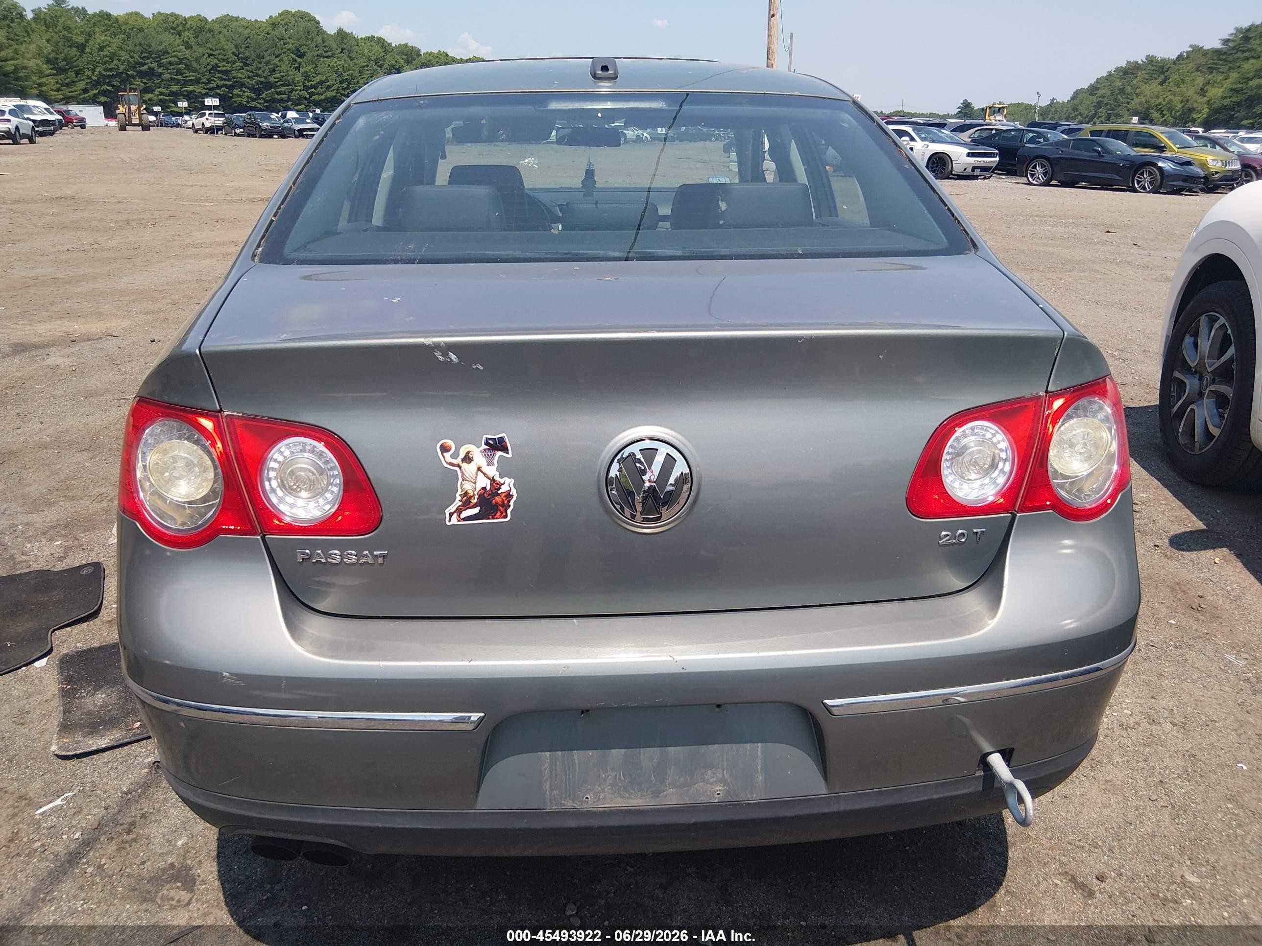 2006 Volkswagen Passat 2.0t Gray vin: WVWAK73C06P139896