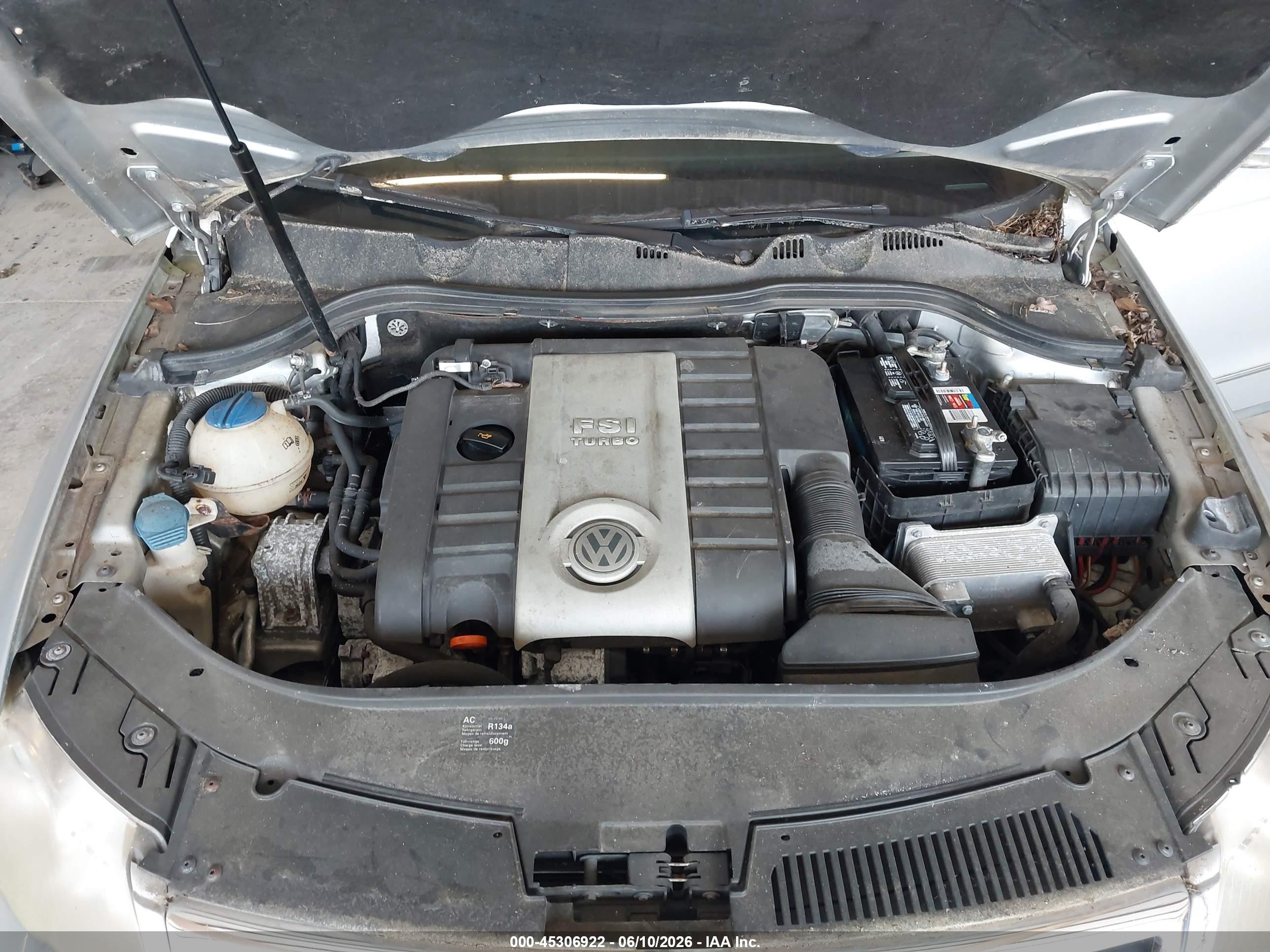 2006 Volkswagen Passat 2.0t Silver vin: WVWAK73C26P037564