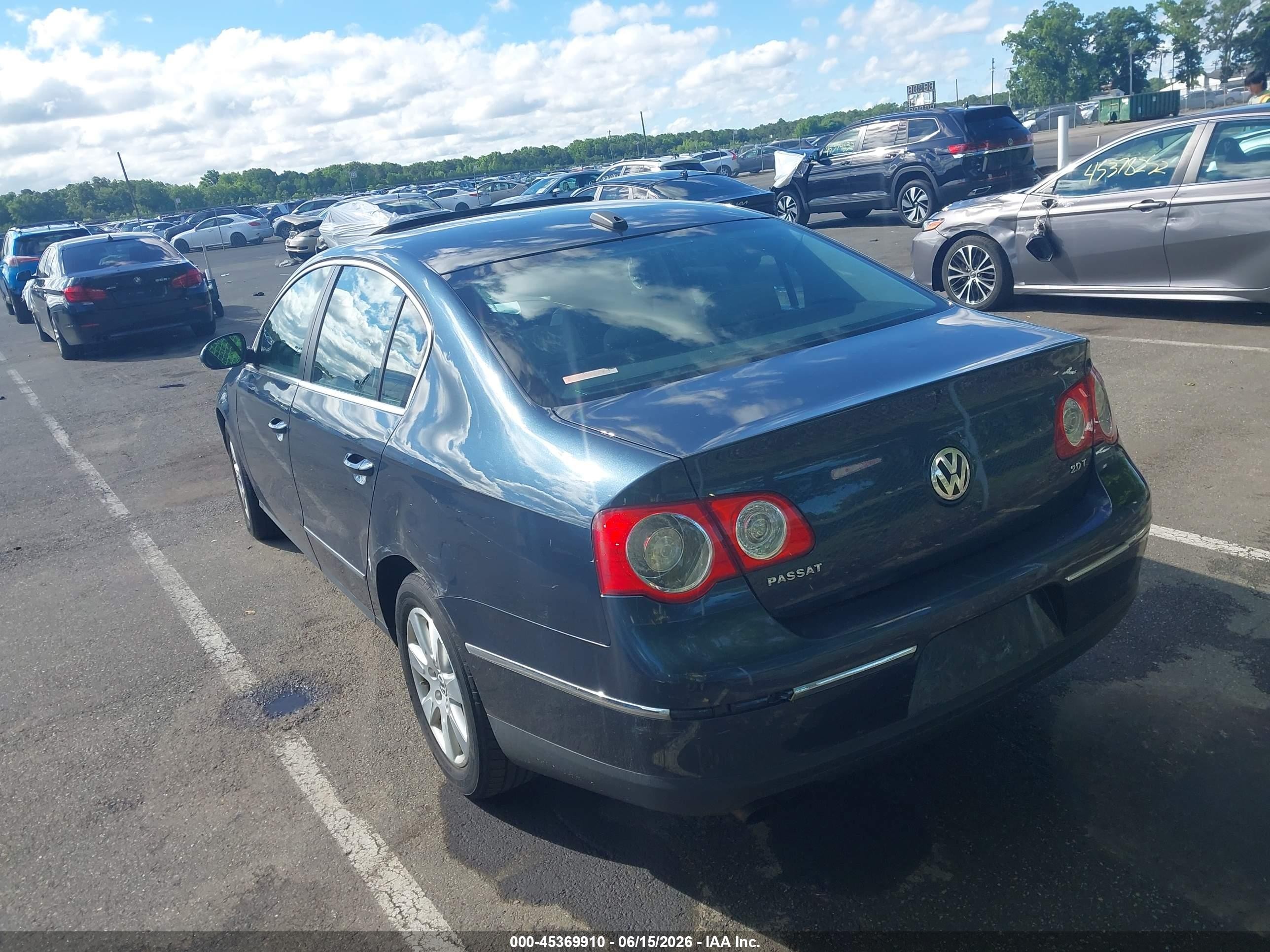 2006 Volkswagen Passat 2.0t/value Edition Blue vin: WVWAK73C26P055028