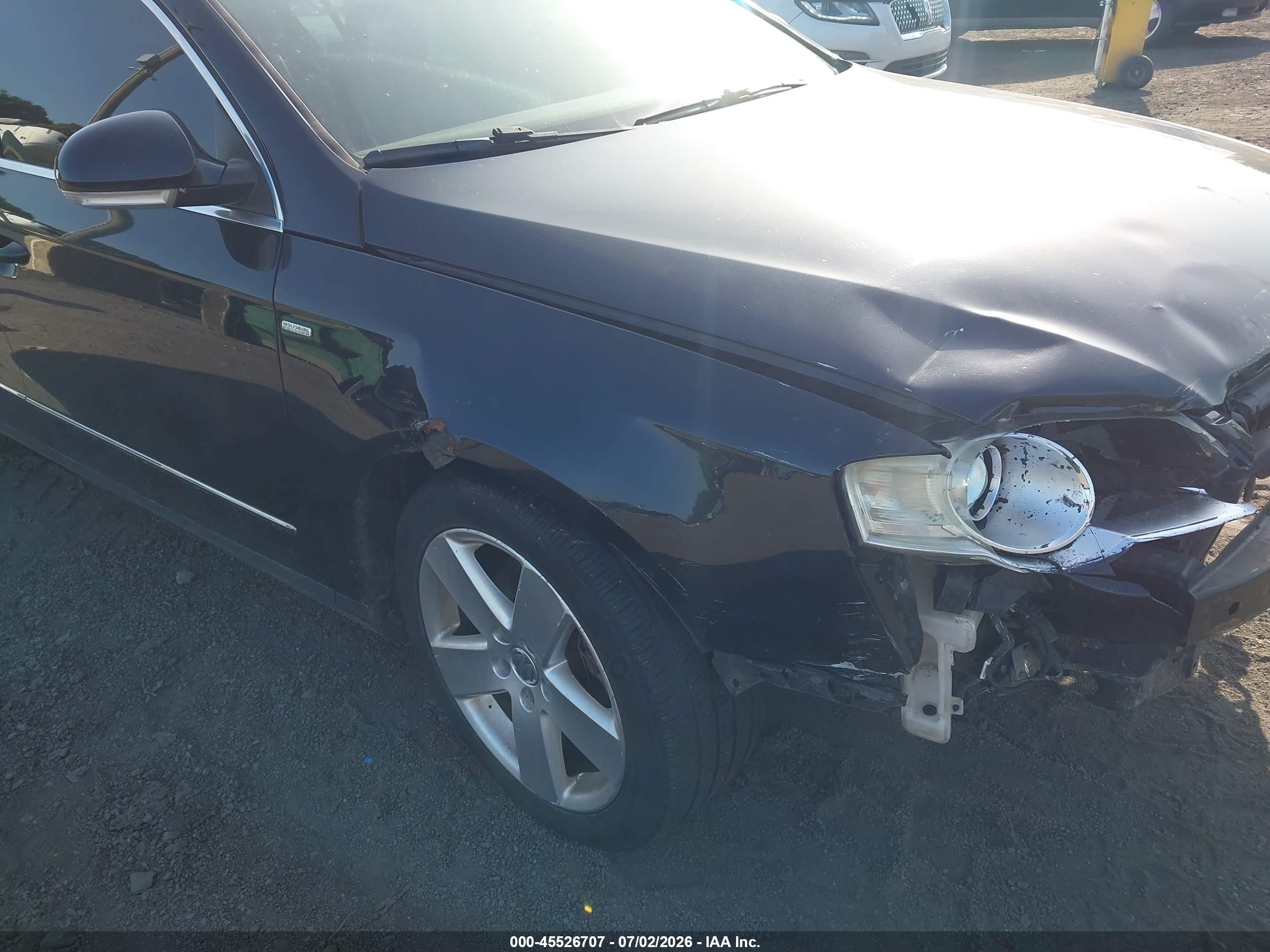 2007 Volkswagen Passat   Black vin: WVWAK73C47P128577