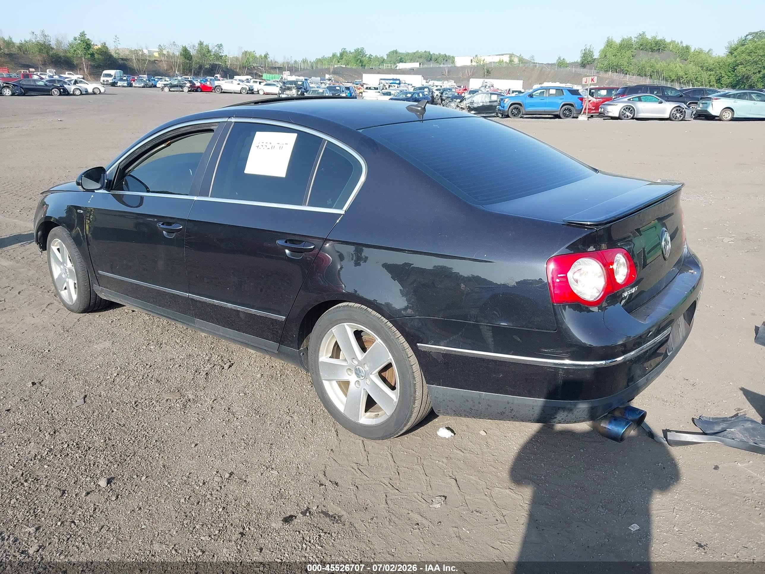 2007 Volkswagen Passat   Black vin: WVWAK73C47P128577