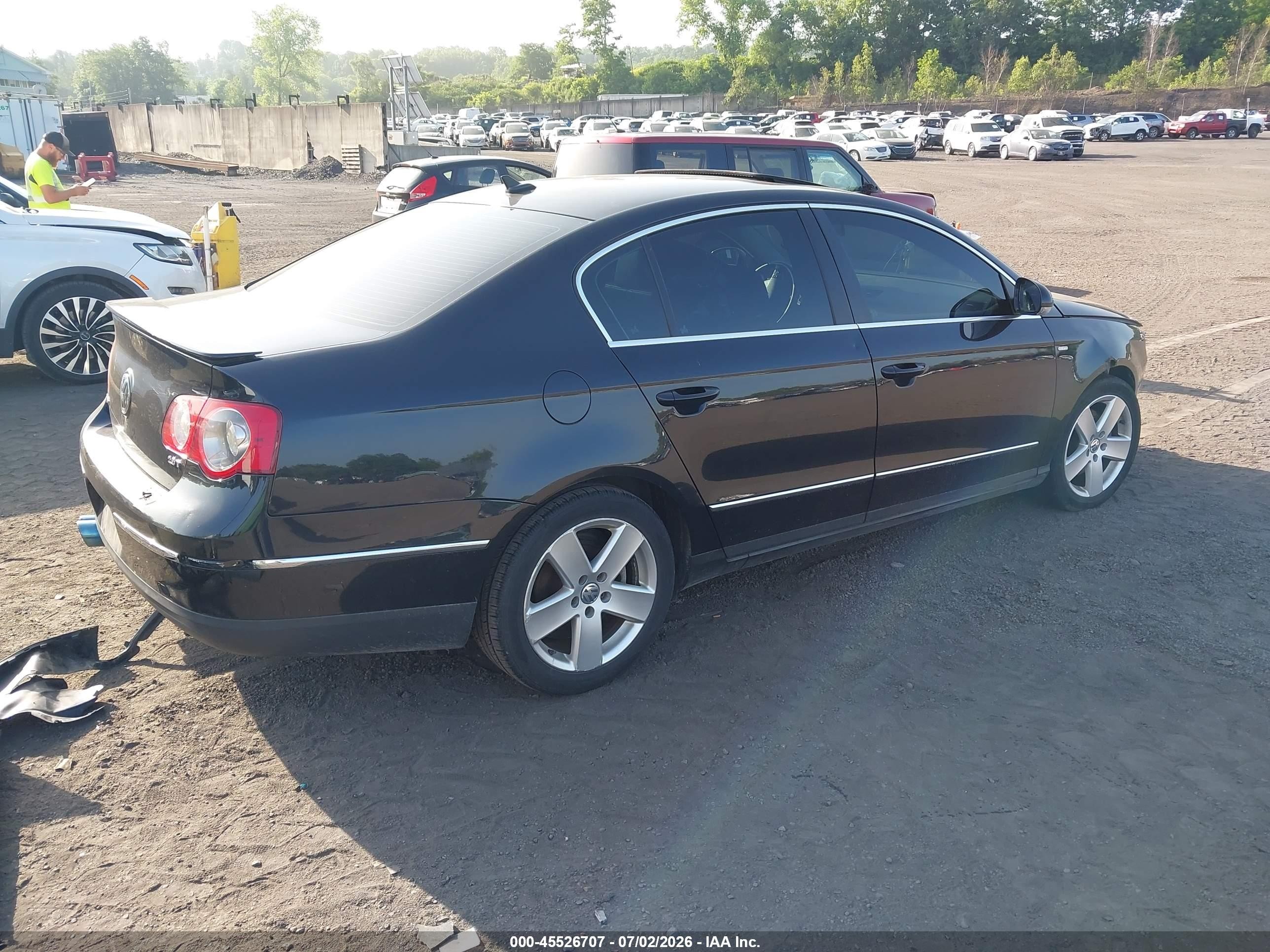 2007 Volkswagen Passat   Black vin: WVWAK73C47P128577