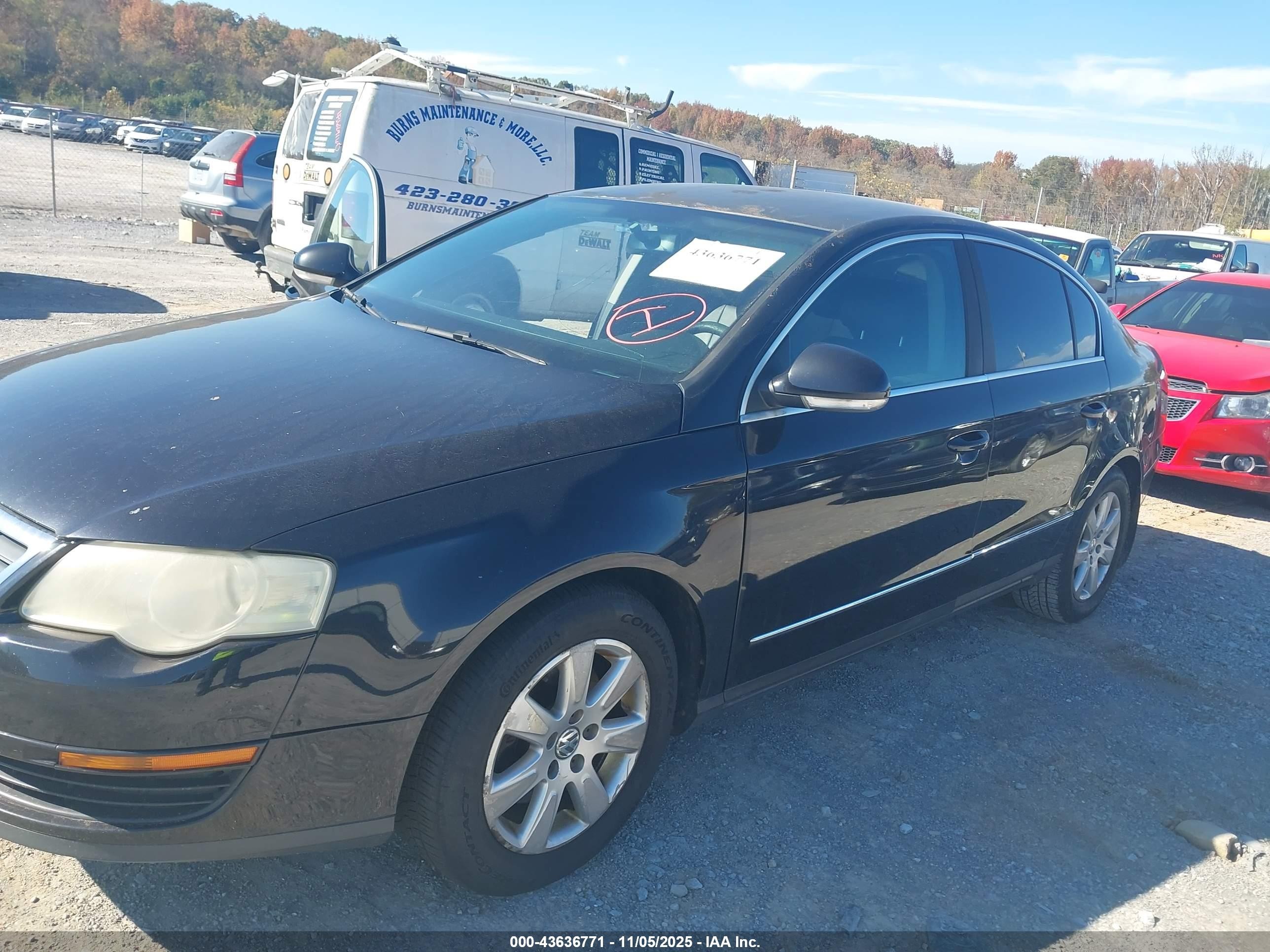 2006 Volkswagen Passat 2.0t Black vin: WVWAK73C96P095705