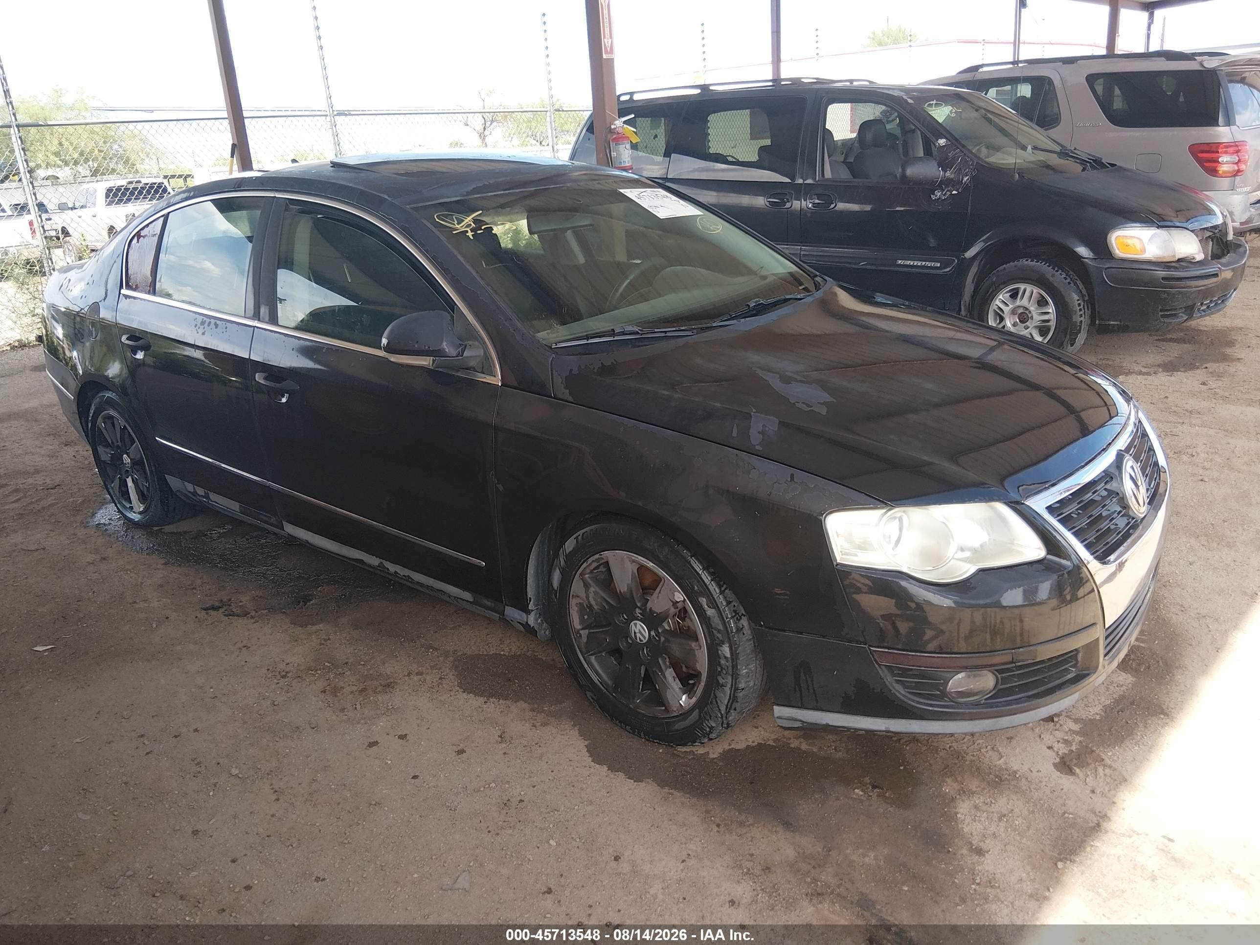 2007 Volkswagen Passat 2.0t Black vin: WVWAK93C67P060634