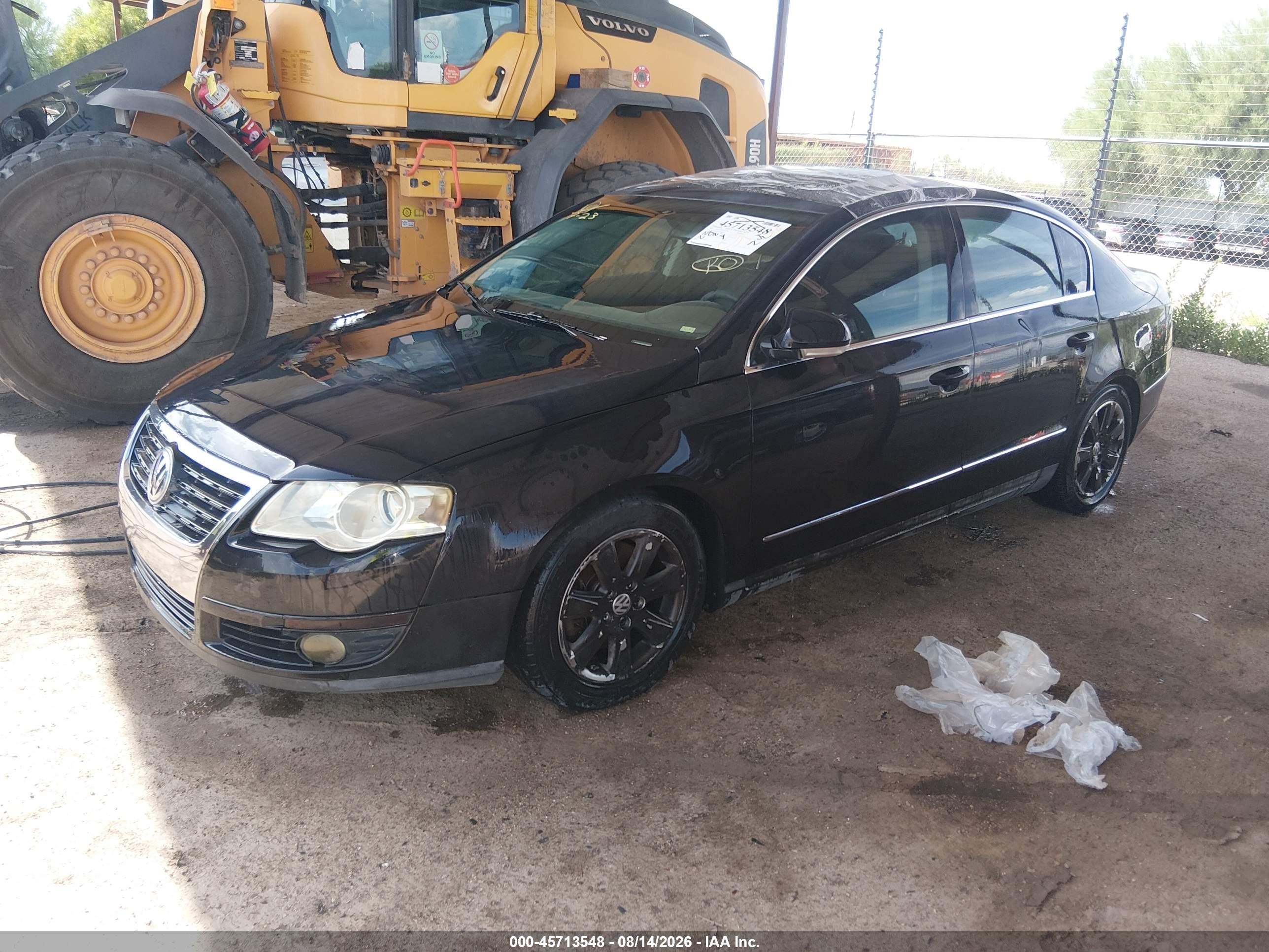 2007 Volkswagen Passat 2.0t Черный vin: WVWAK93C67P060634