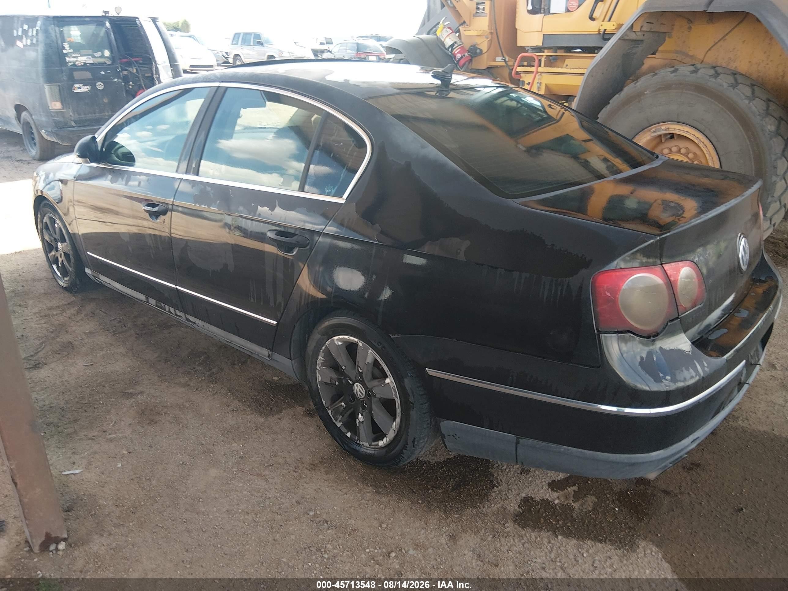 2007 Volkswagen Passat 2.0t Черный vin: WVWAK93C67P060634