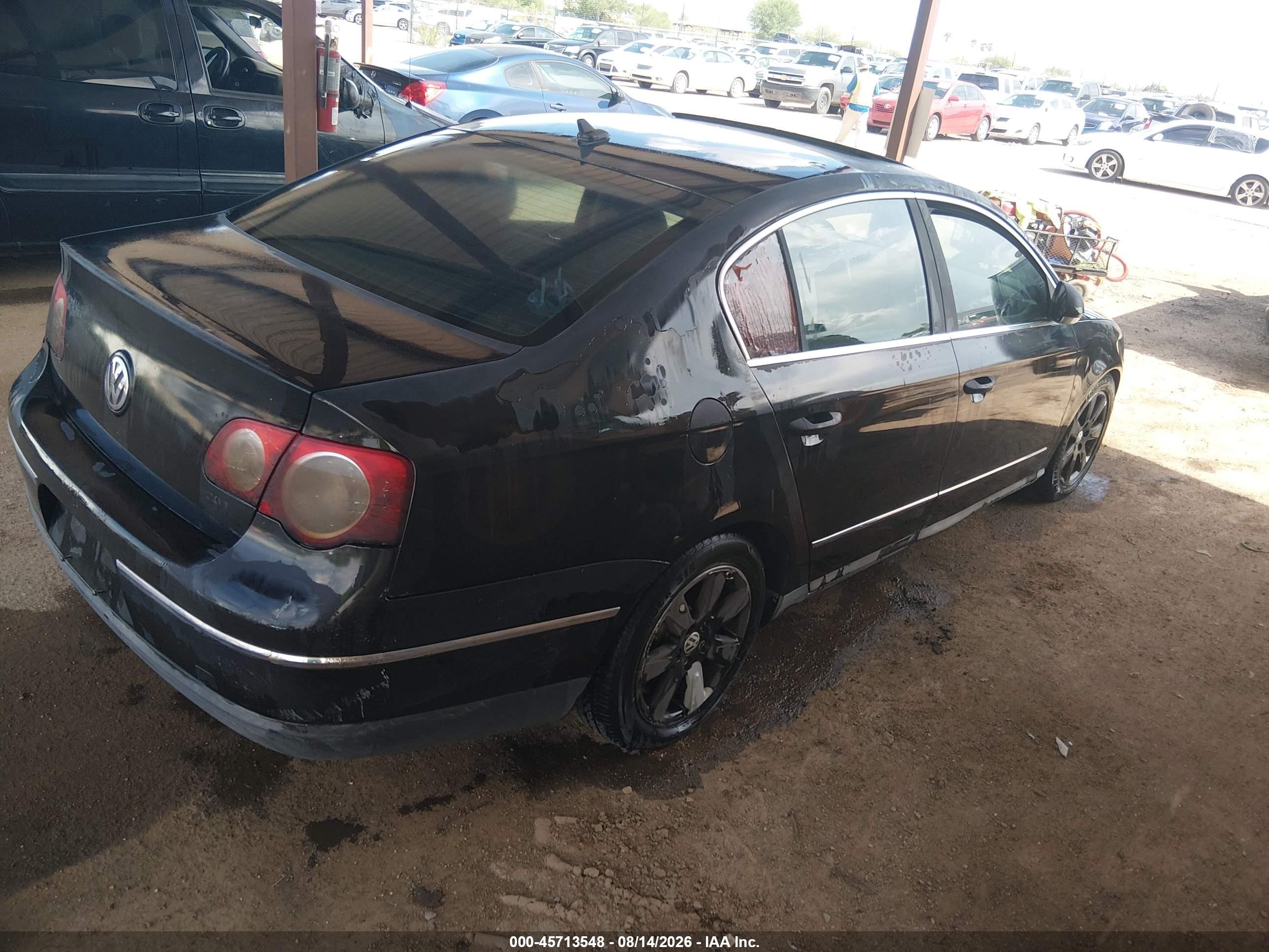 2007 Volkswagen Passat 2.0t Черный vin: WVWAK93C67P060634