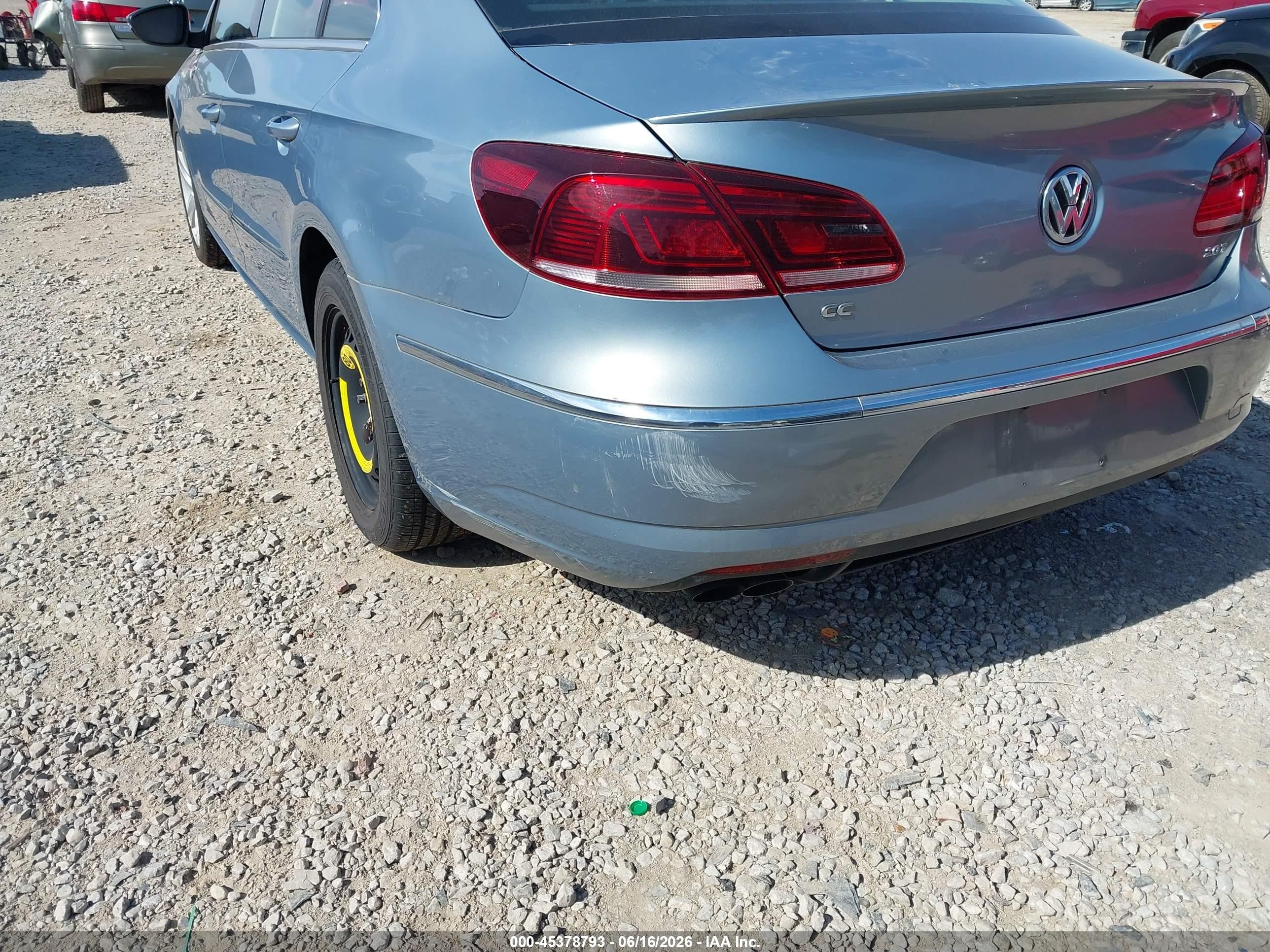 2013 Volkswagen Cc 2.0t Sport Light Blue vin: WVWAP7AN0DE514412
