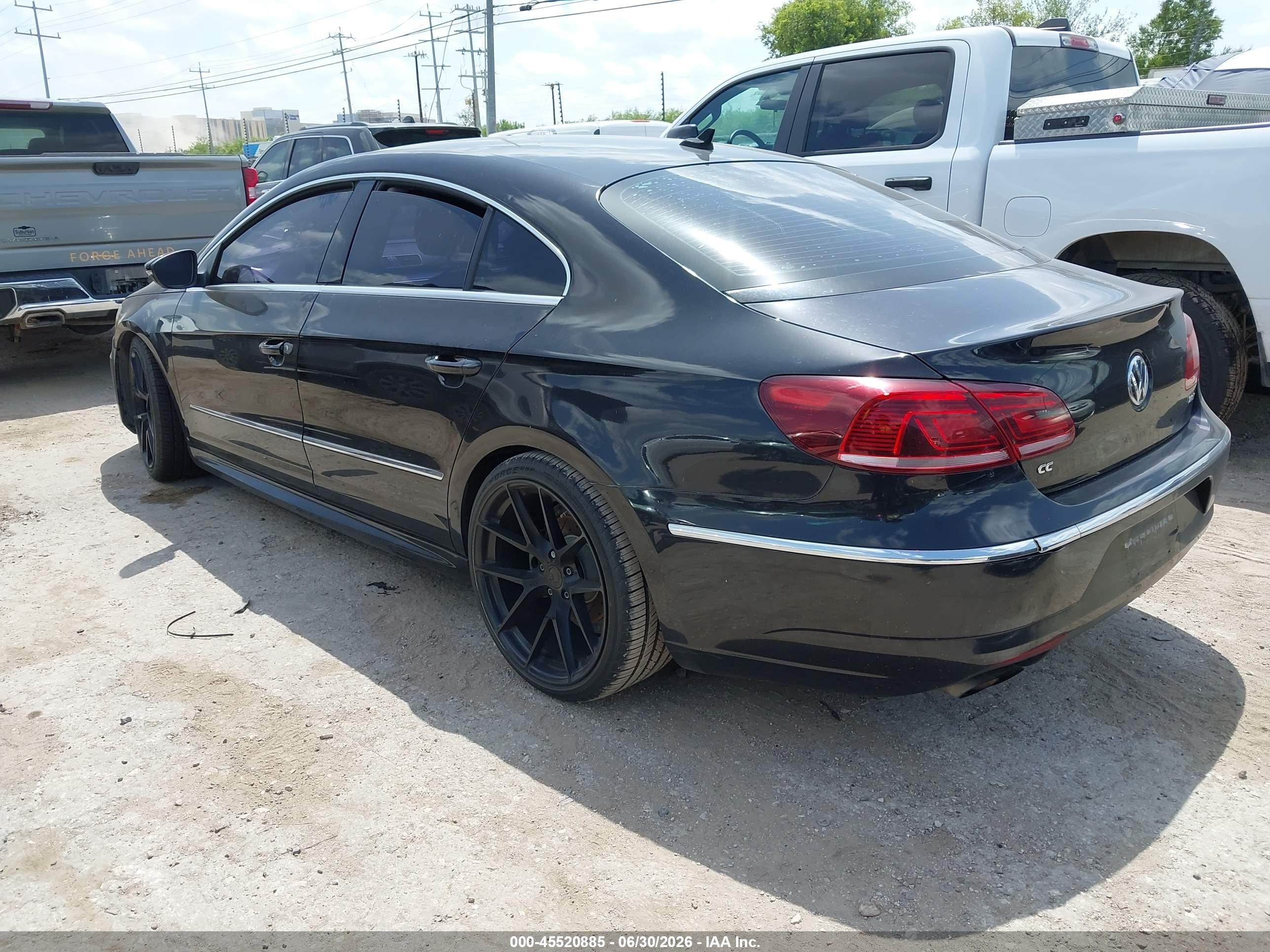 2013 Volkswagen Cc 2.0t R-line Black vin: WVWAP7AN0DE555414