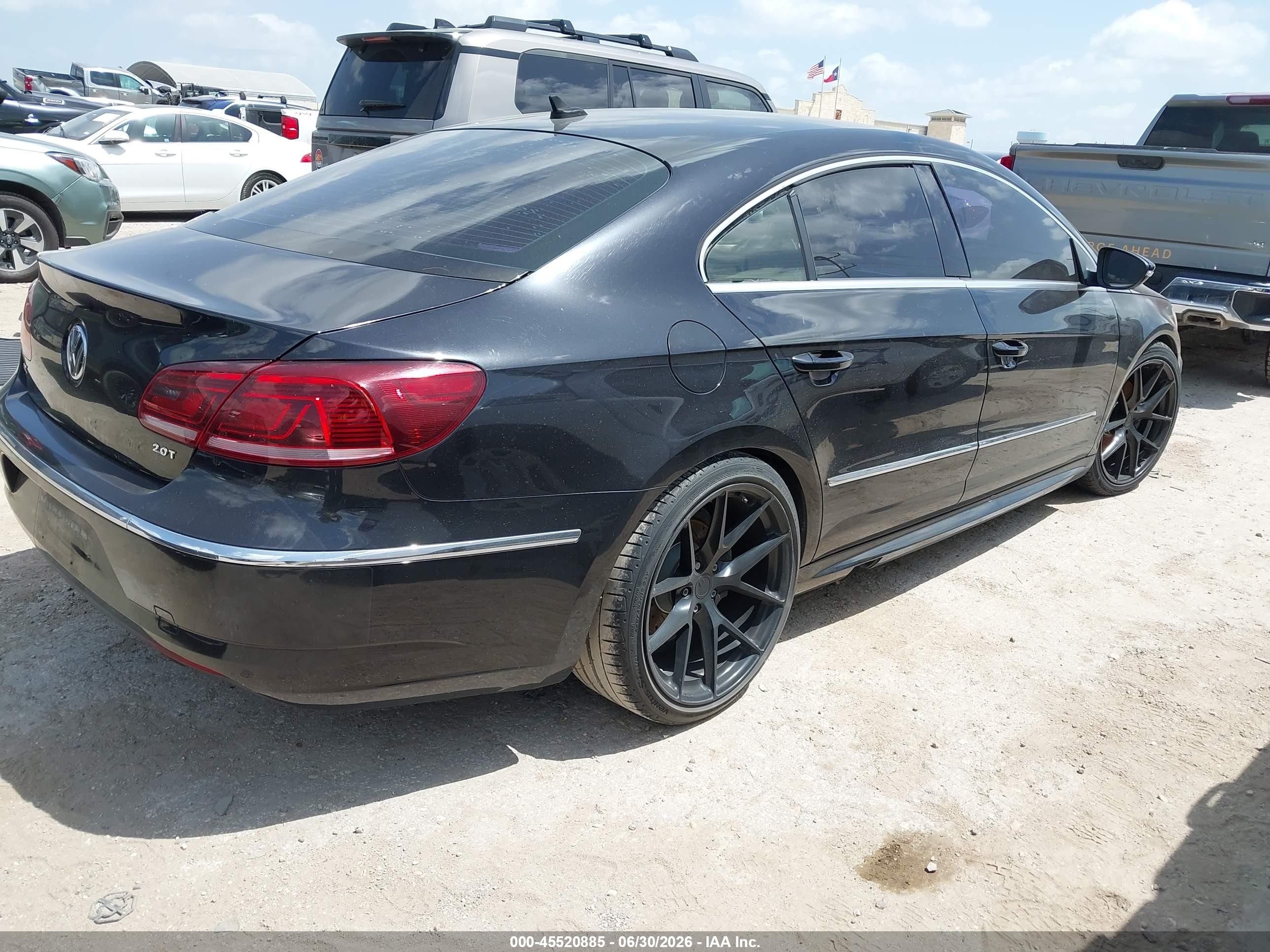 2013 Volkswagen Cc 2.0t R-line Black vin: WVWAP7AN0DE555414