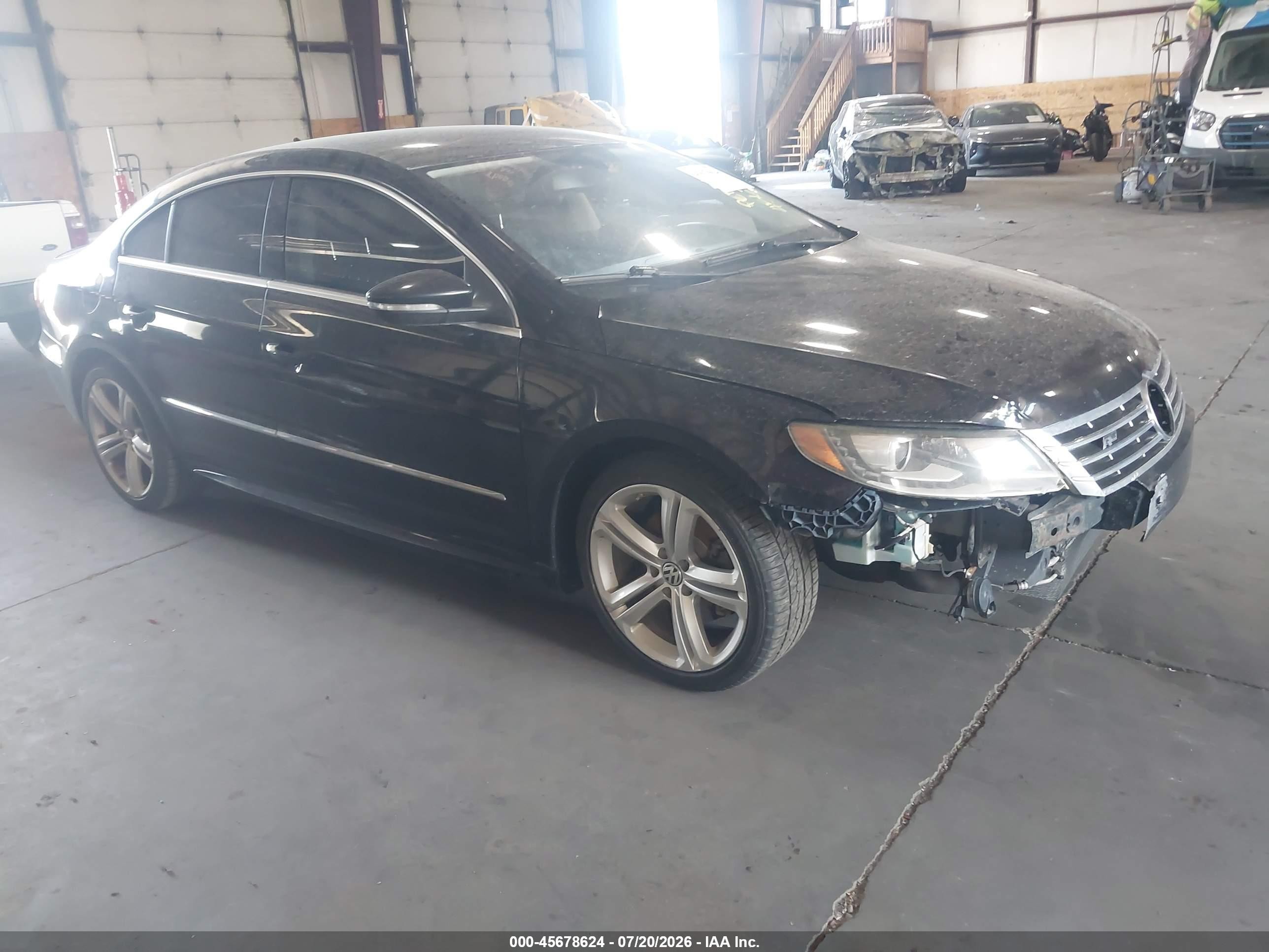 2014 Volkswagen Cc 2.0t R-line Black vin: WVWAP7AN3EE500845