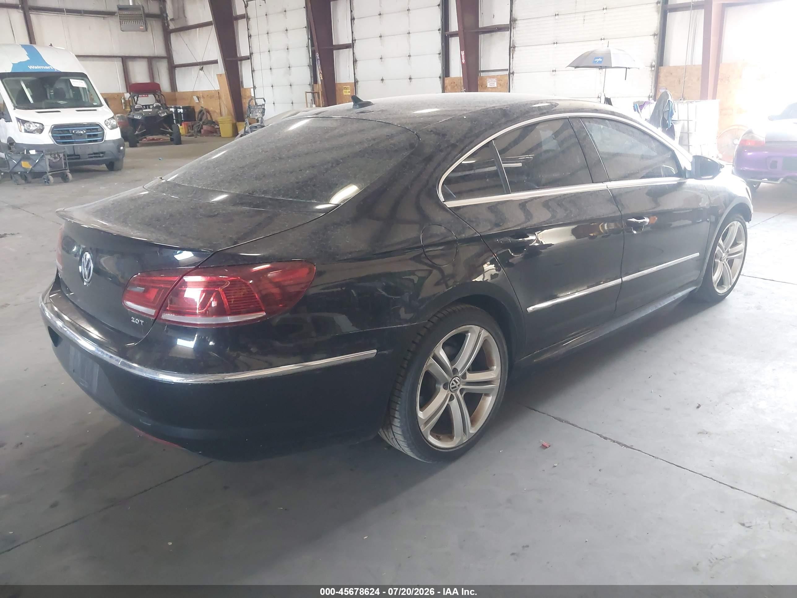 2014 Volkswagen Cc 2.0t R-line Black vin: WVWAP7AN3EE500845