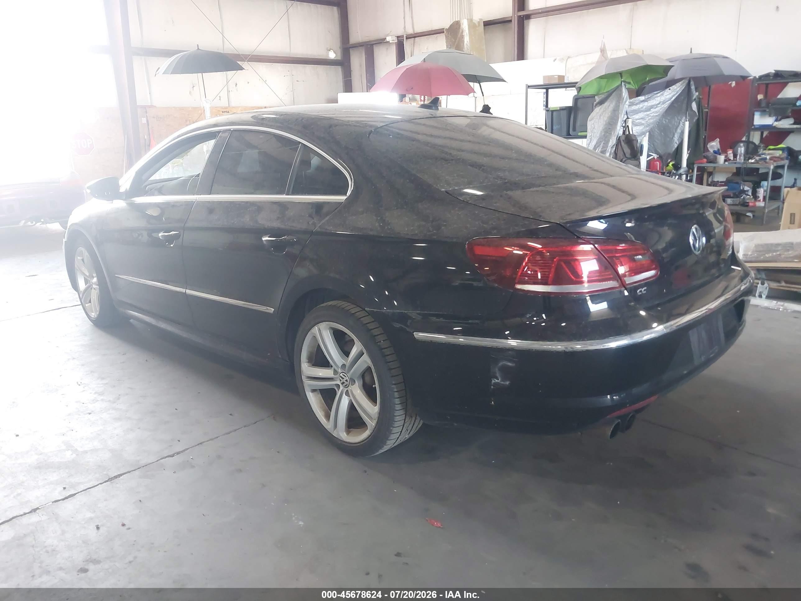 2014 Volkswagen Cc 2.0t R-line Black vin: WVWAP7AN3EE500845