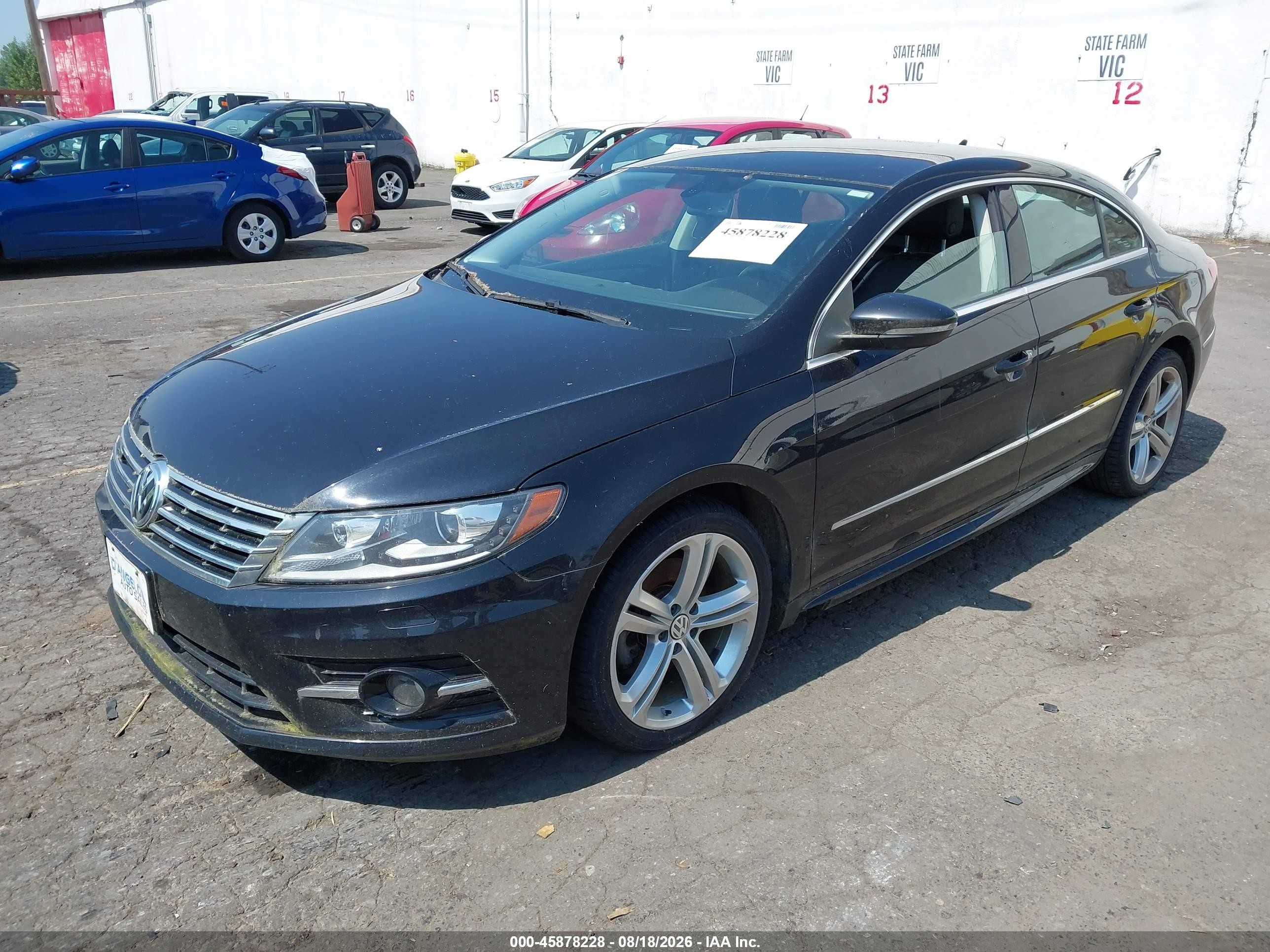 2014 Volkswagen Cc 2.0t R-line Black vin: WVWAP7AN8EE502090