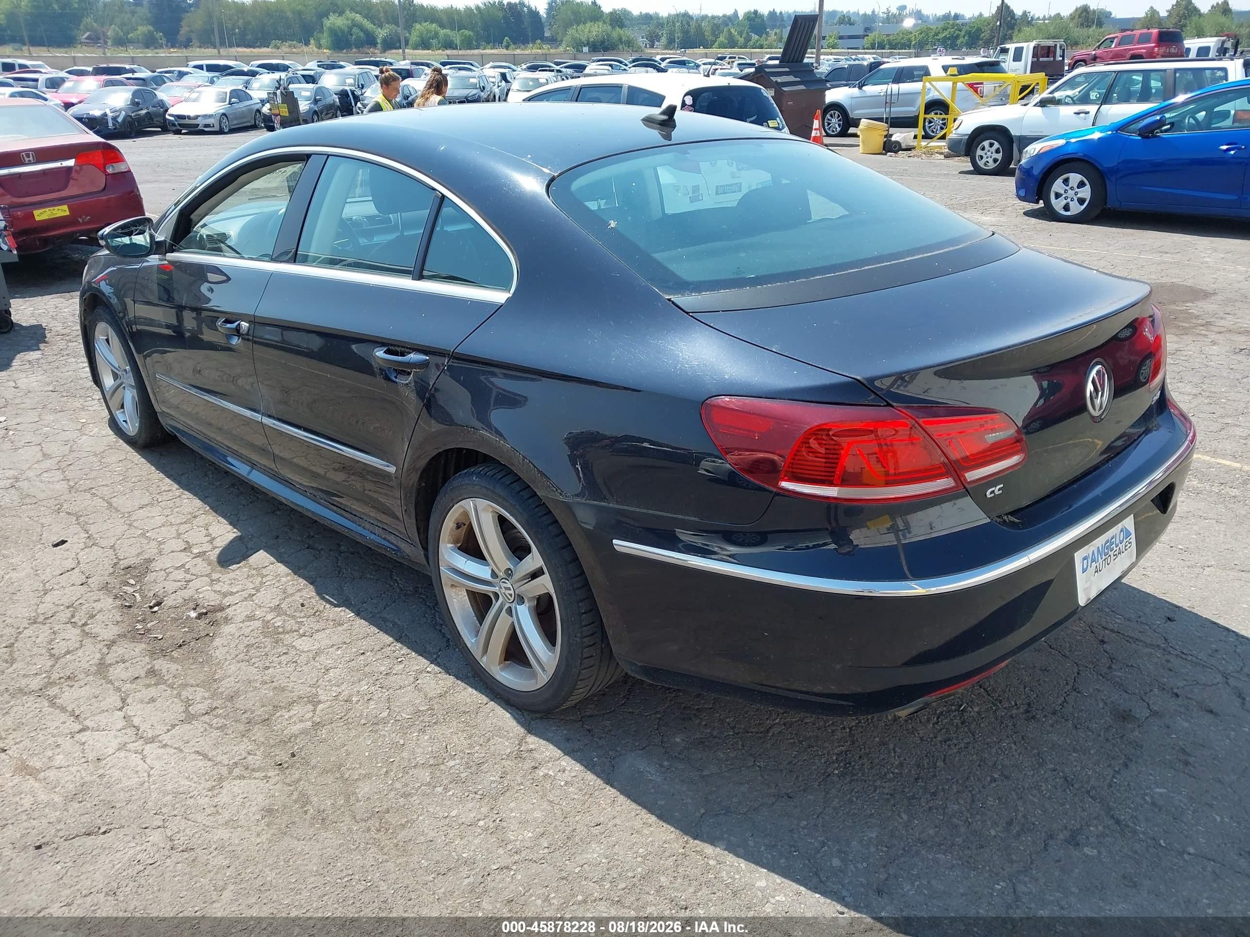 2014 Volkswagen Cc 2.0t R-line Black vin: WVWAP7AN8EE502090