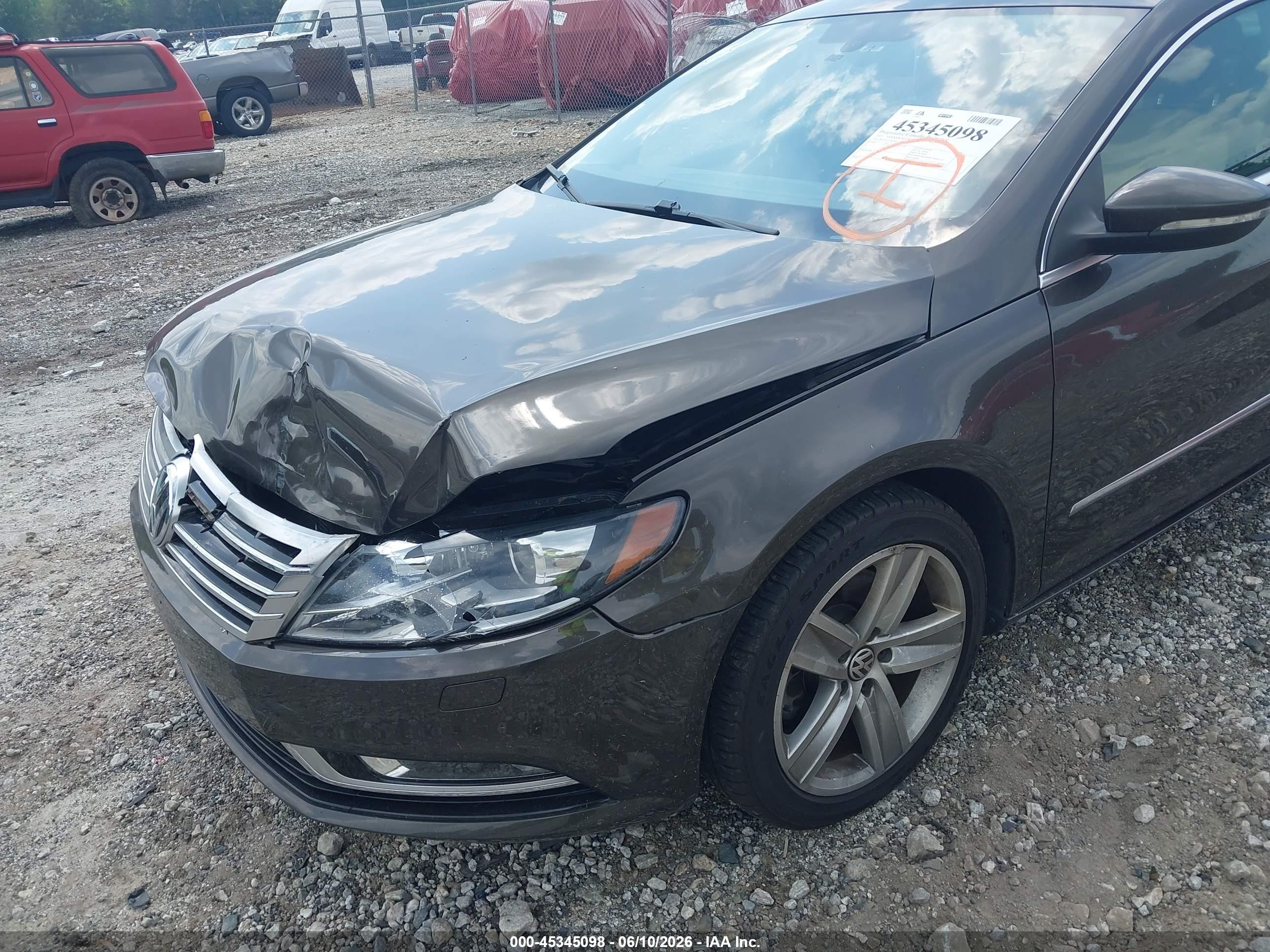 2013 Volkswagen Cc 2.0t Sport Gray vin: WVWAP7AN9DE520239