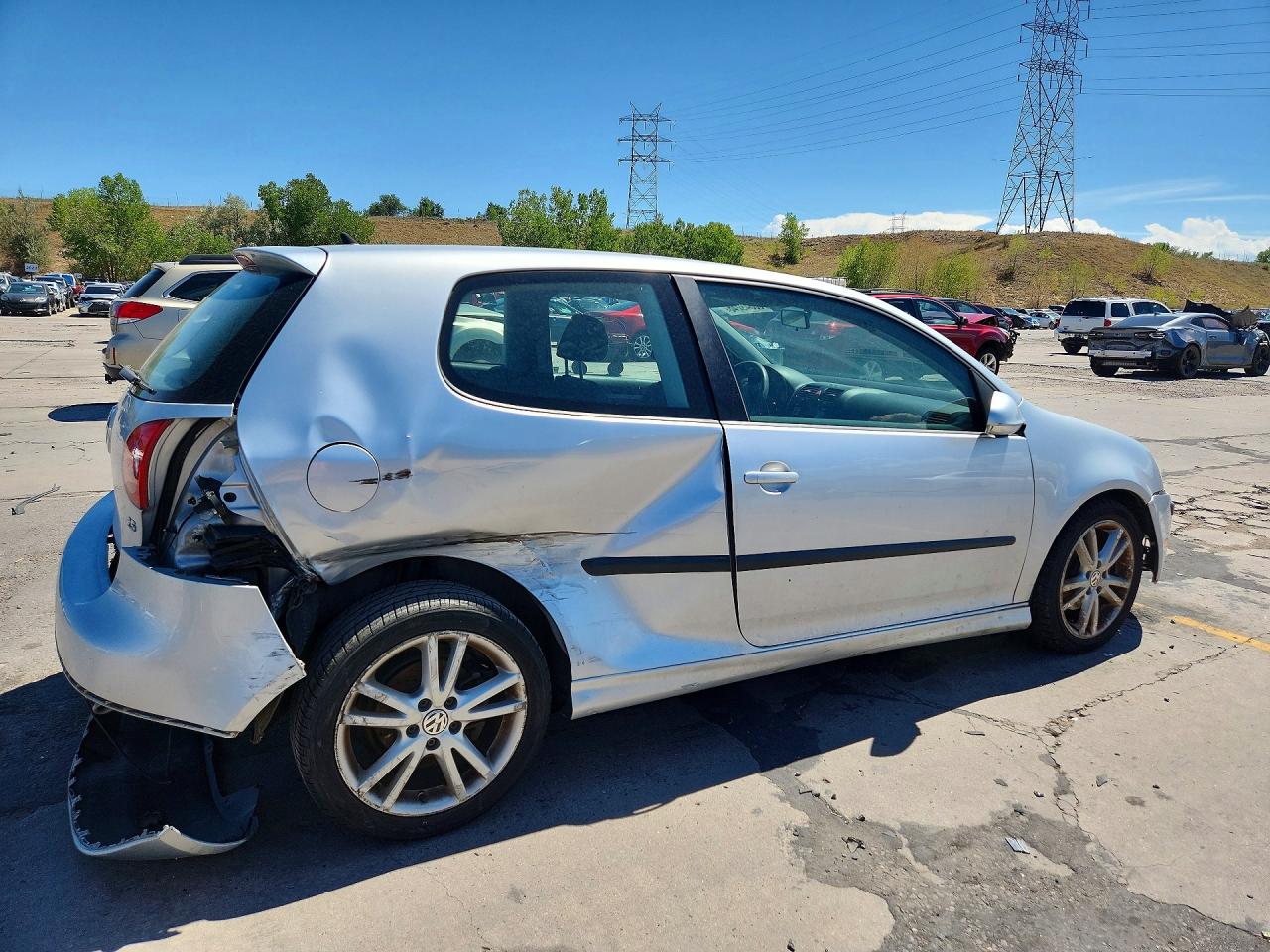 2007 Volkswagen Rabbit Silver vin: WVWAR71K67W028234