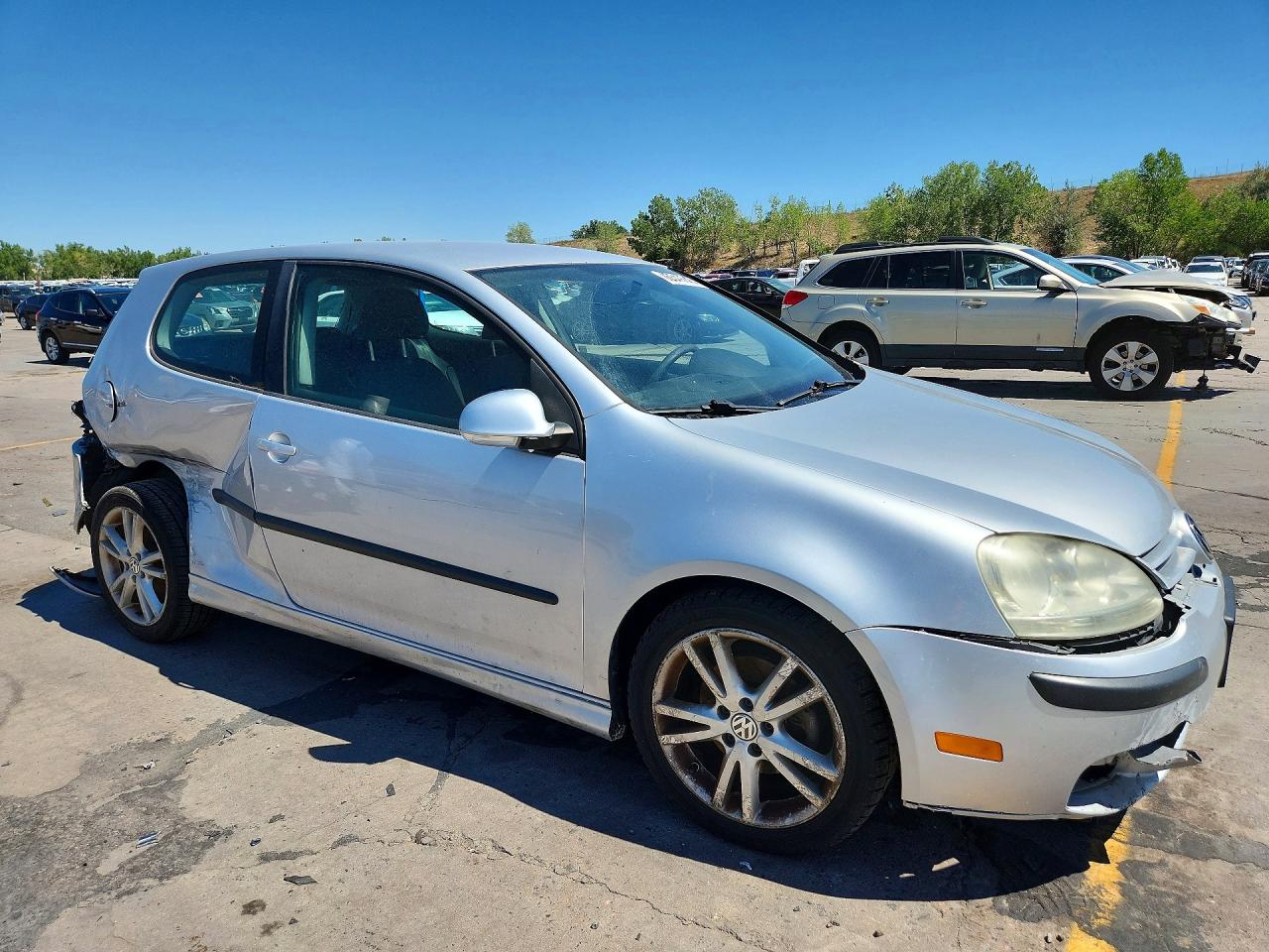 2007 Volkswagen Rabbit Silver vin: WVWAR71K67W028234