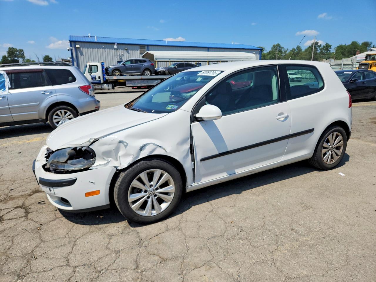 2007 Volkswagen Rabbit White vin: WVWAR71K67W108407