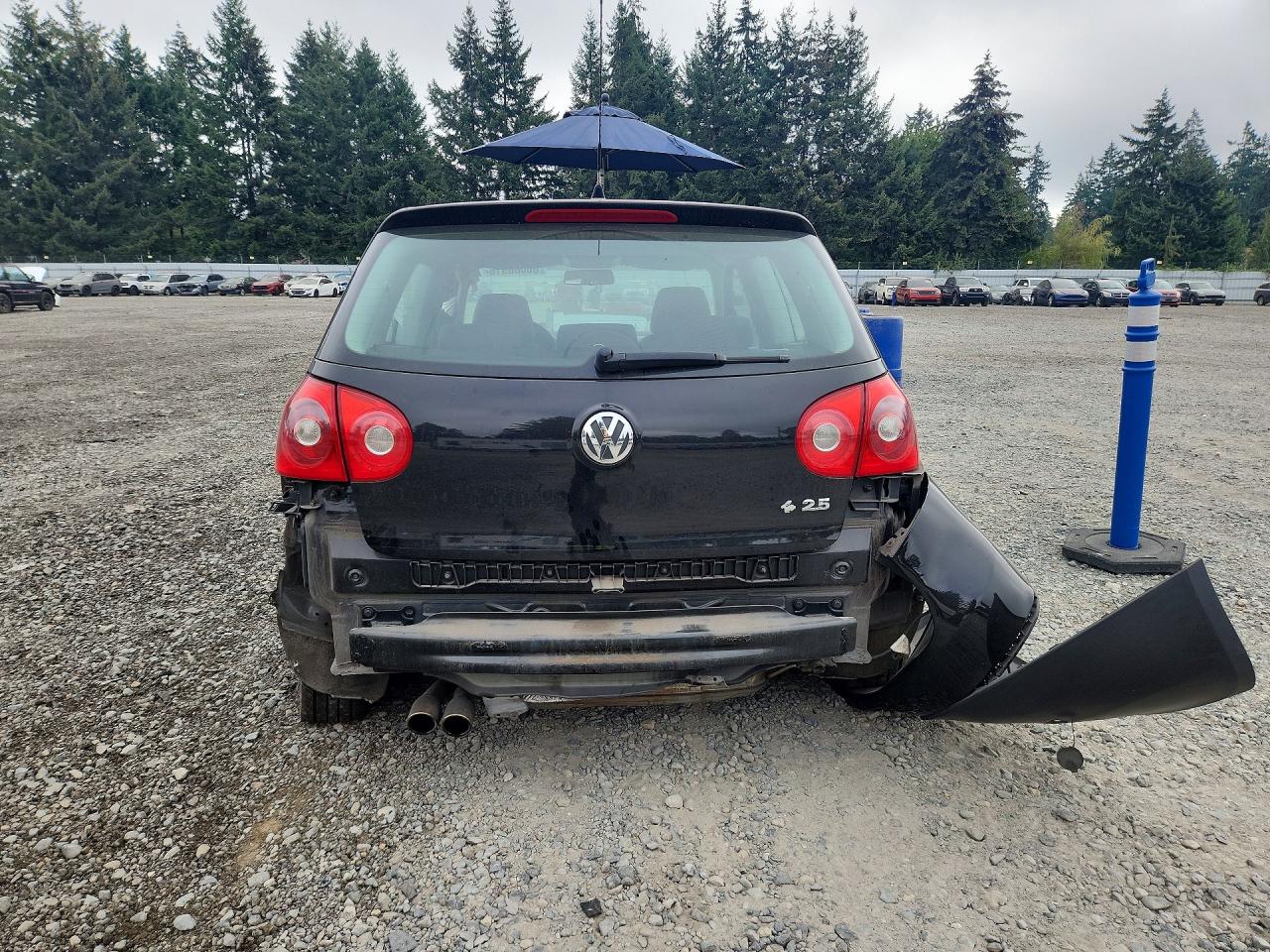 2007 Volkswagen Rabbit Black vin: WVWAR71K67W180921