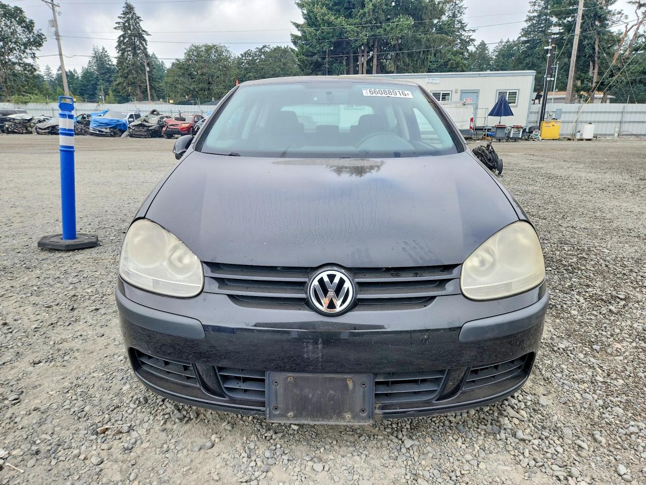2007 Volkswagen Rabbit Black vin: WVWAR71K67W180921