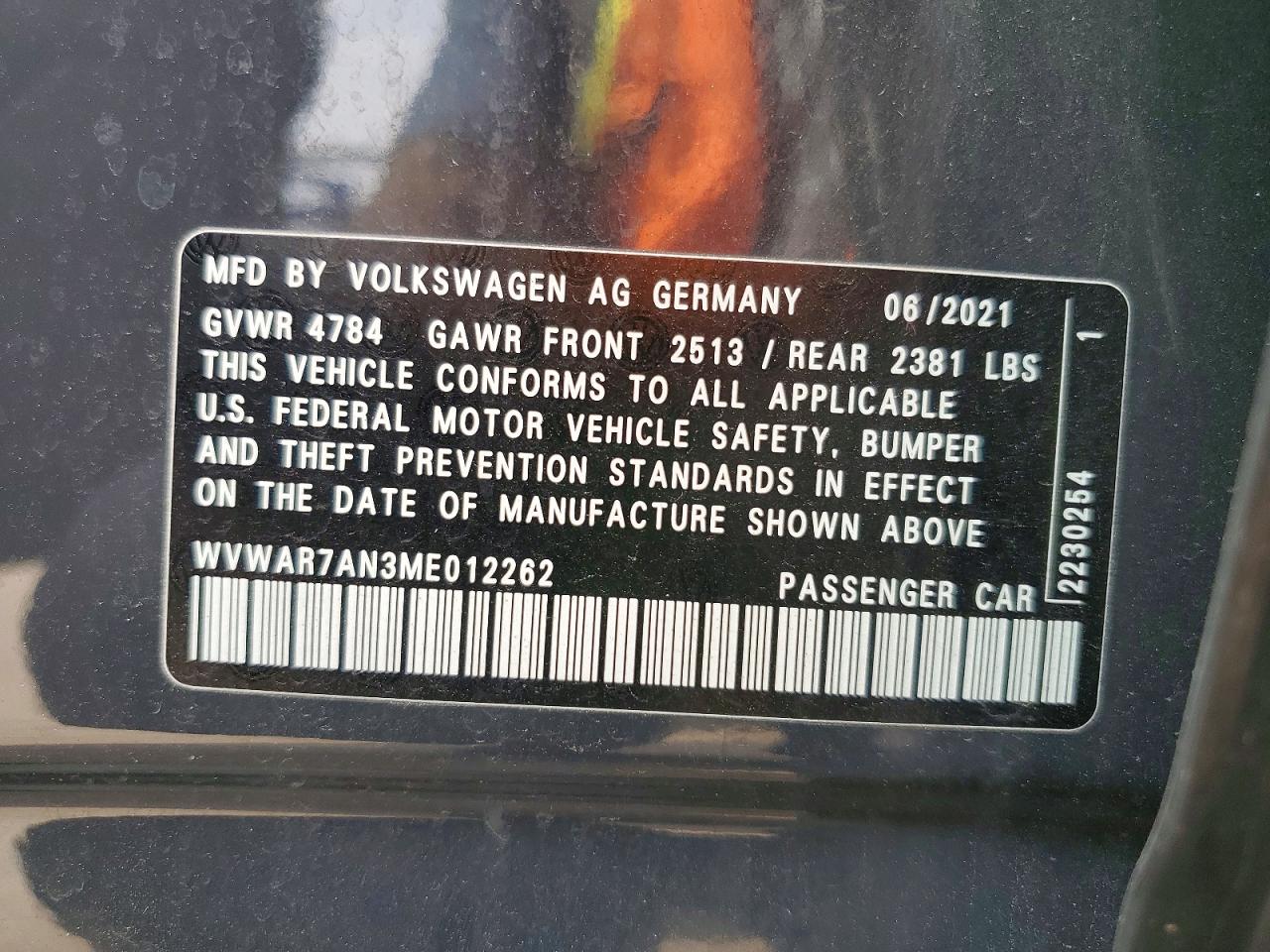 2021 Volkswagen Arteon Se Gray vin: WVWAR7AN3ME012262