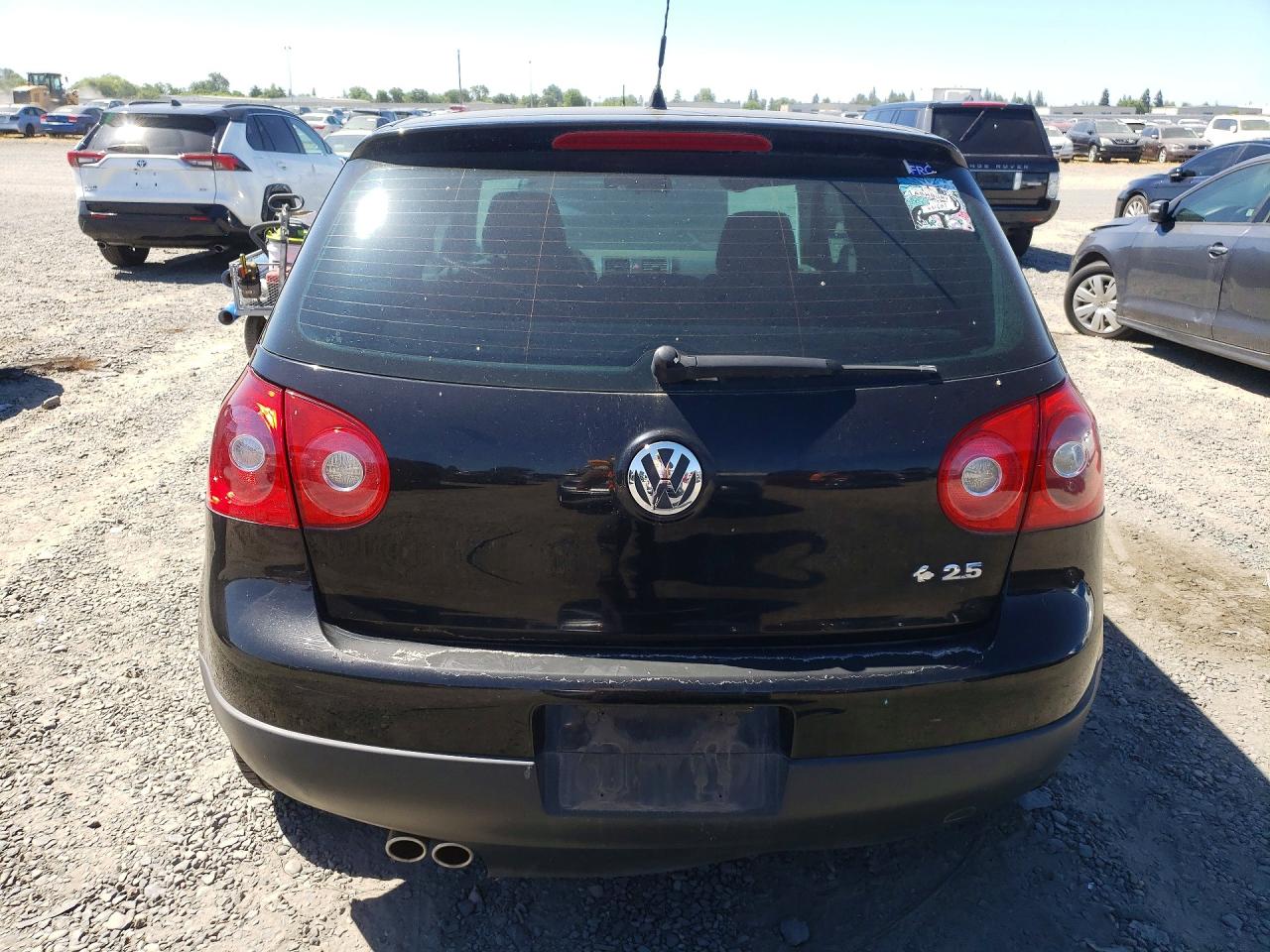 2007 Volkswagen Rabbit Black vin: WVWAS71K67W043739