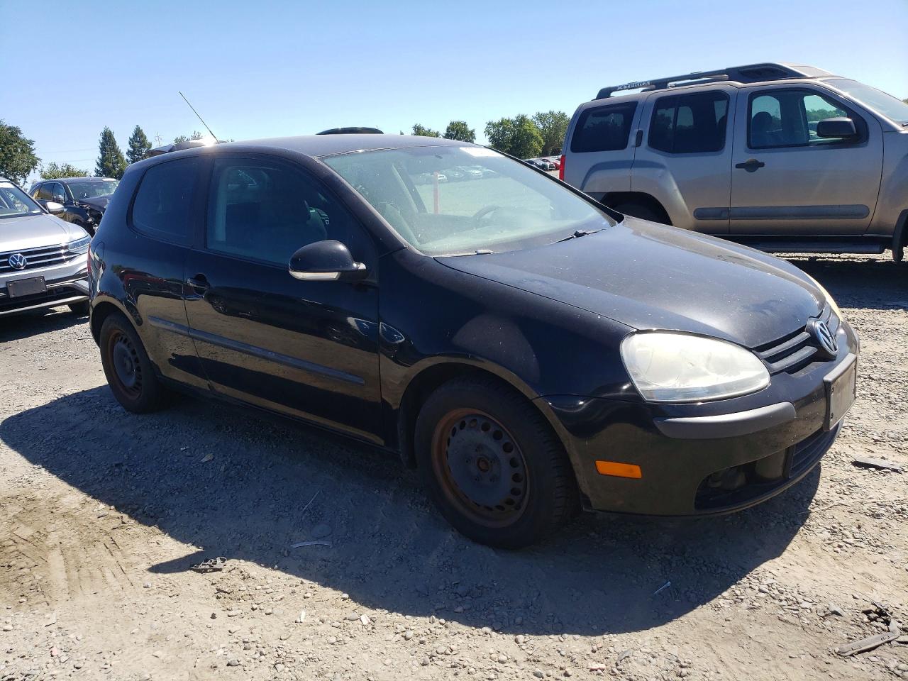 2007 Volkswagen Rabbit Black vin: WVWAS71K67W043739