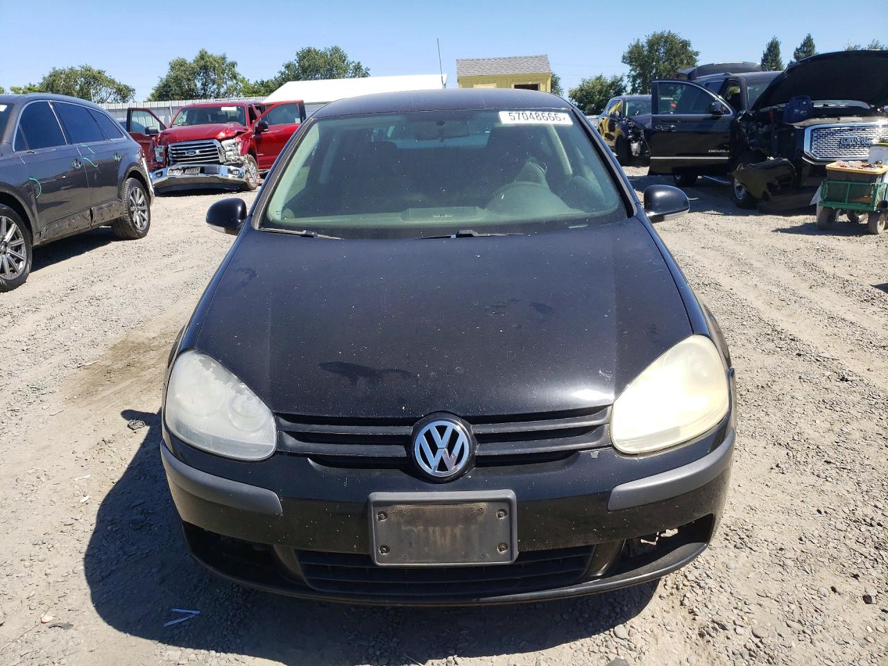 2007 Volkswagen Rabbit Black vin: WVWAS71K67W043739