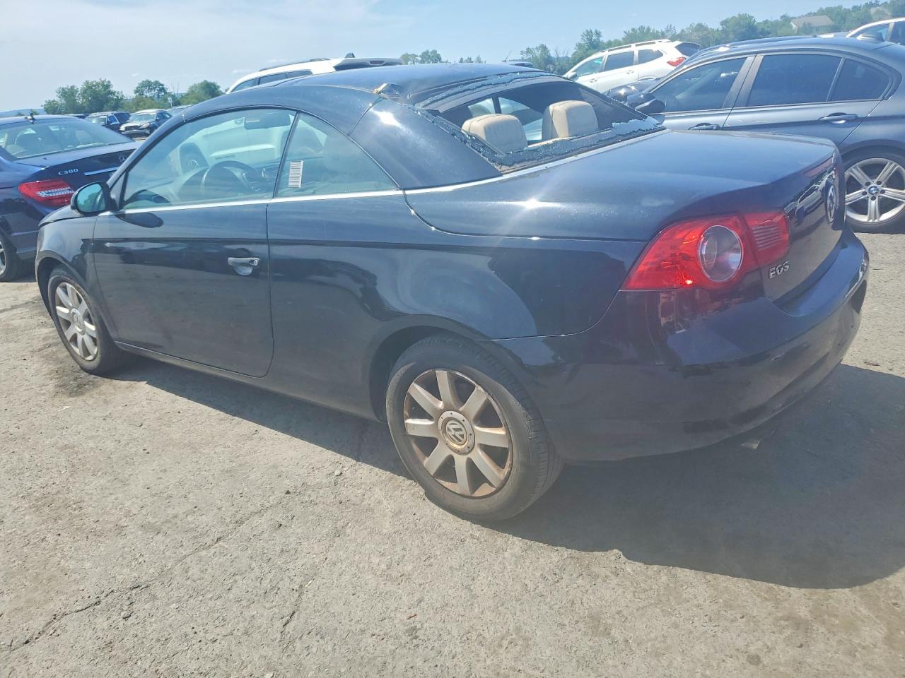 2008 Volkswagen Eos Turbo Black vin: WVWBA71F08V055225