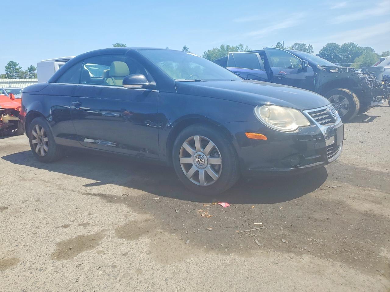 2008 Volkswagen Eos Turbo Black vin: WVWBA71F08V055225