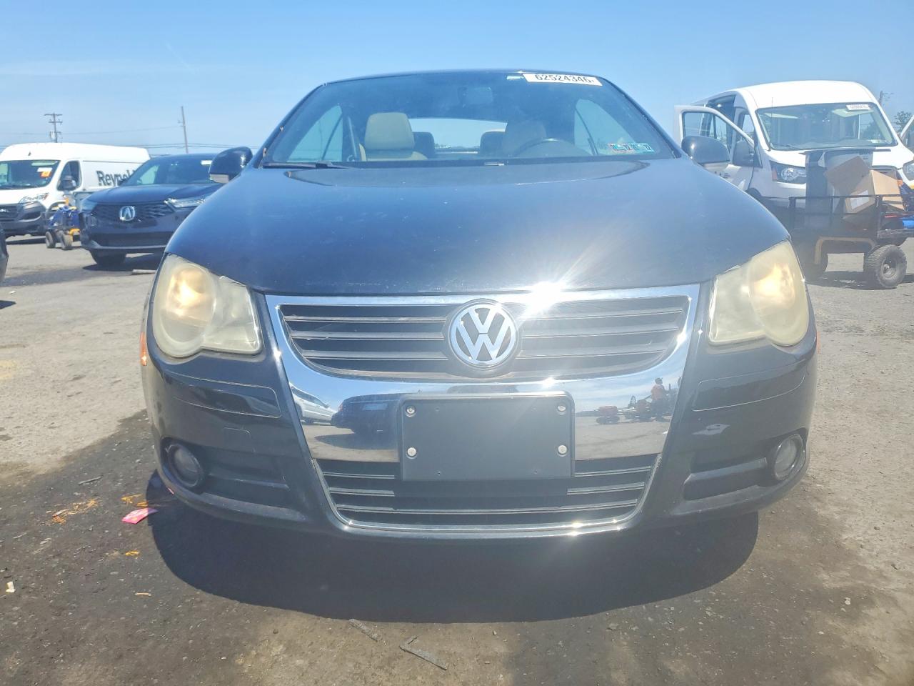 2008 Volkswagen Eos Turbo Black vin: WVWBA71F08V055225
