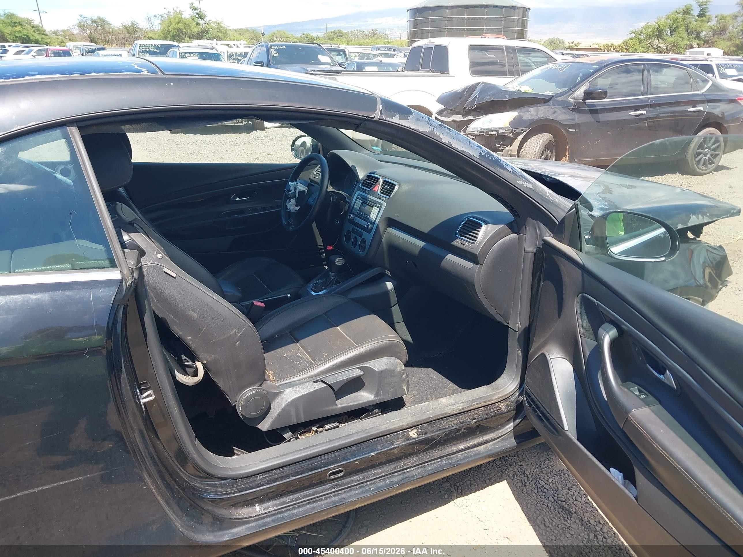 2008 Volkswagen Eos Komfort/turbo Black vin: WVWBA71F18V031029